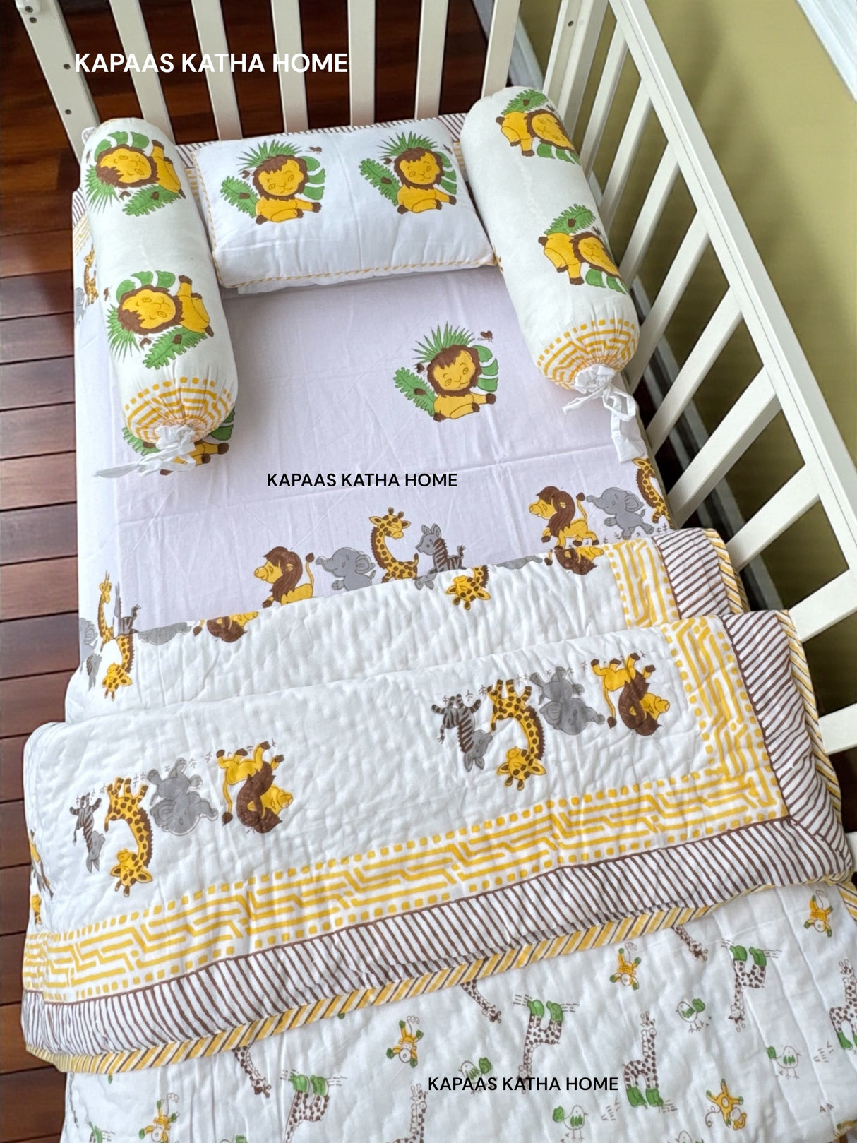 Lion King- Baby Cot Bedding (cot sheet, quilt, pillow, bolsters)