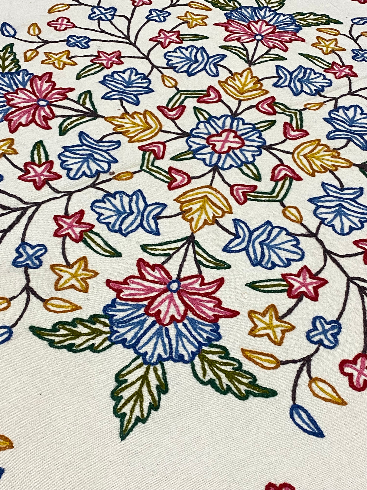 Kashmiri Embroidery Cotton Bedcover