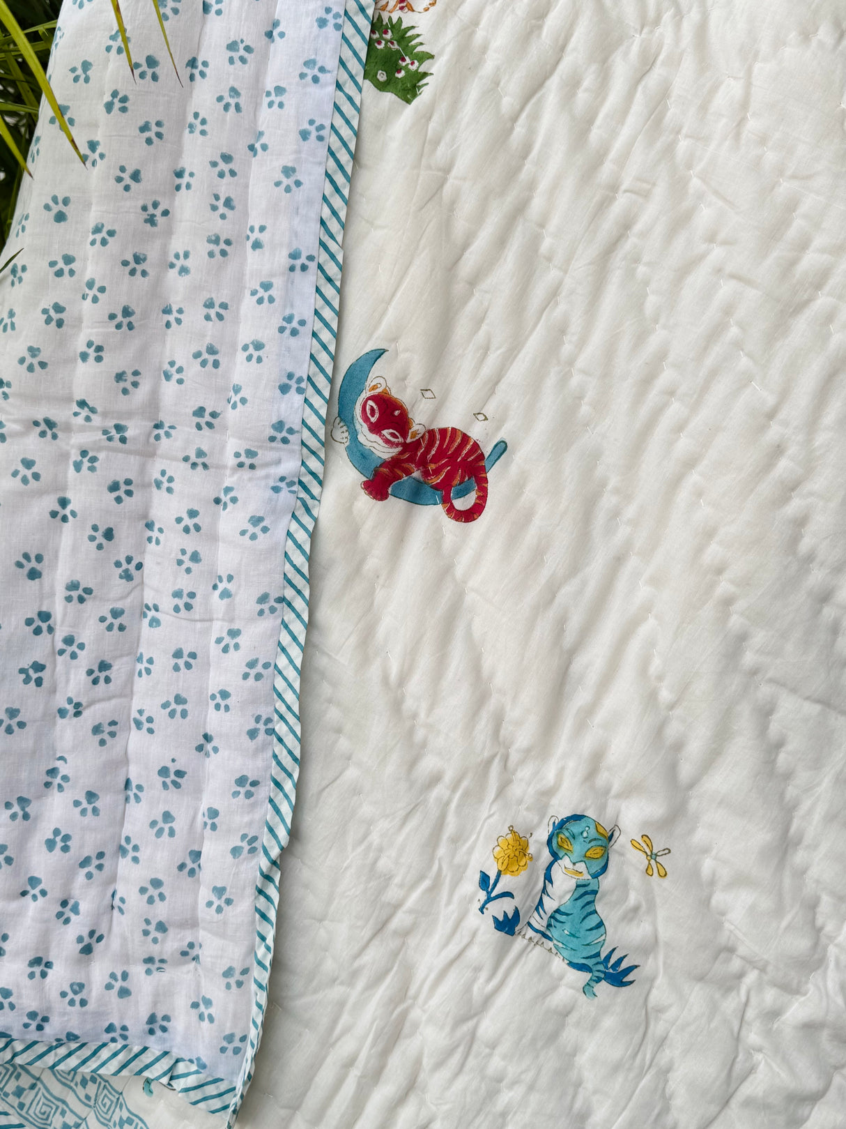 Blue Tiger Quilt Blockprint Quilt