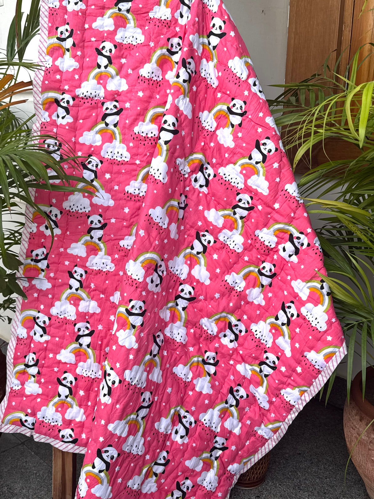 Pink Panda Kids Quilt