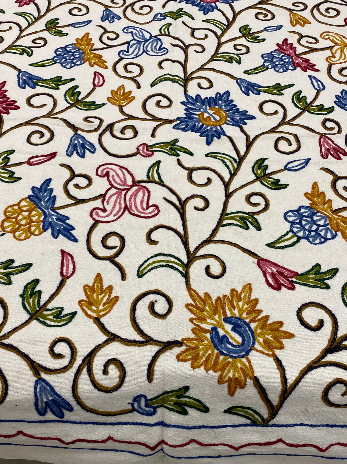 Kashmiri Embroidery Cotton Bedcover