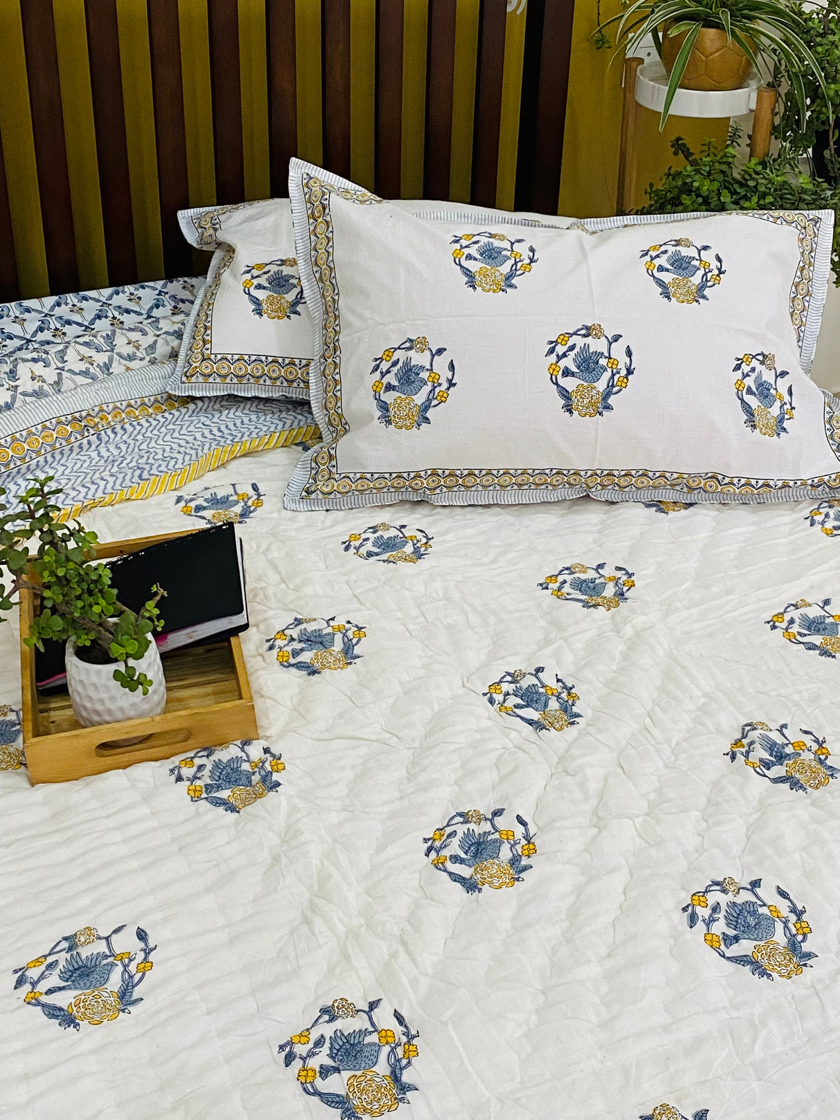 HandBlock Printed Mulmul Reversible Quilt