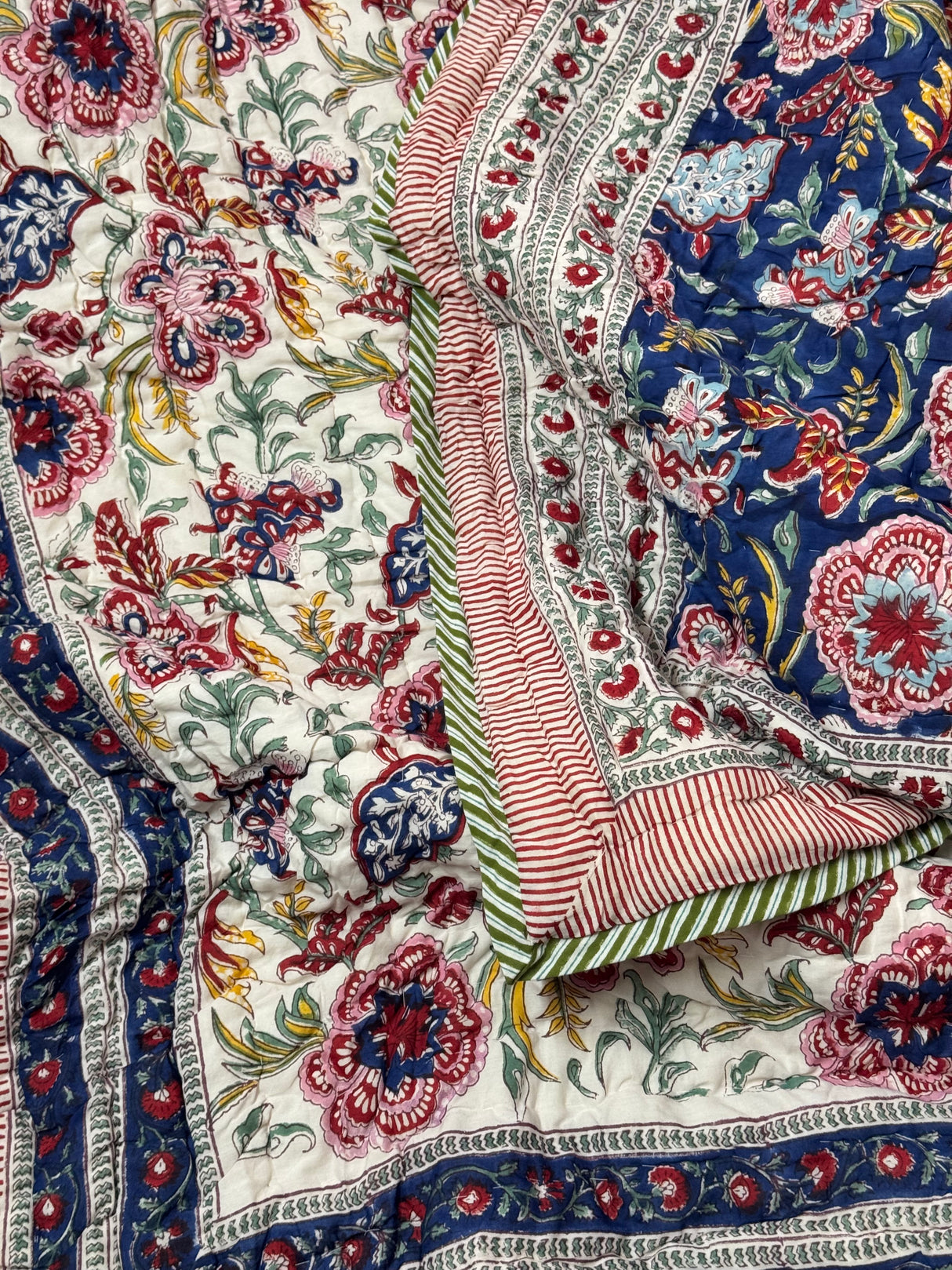 Blockprint Bedsheet & Quilt Set