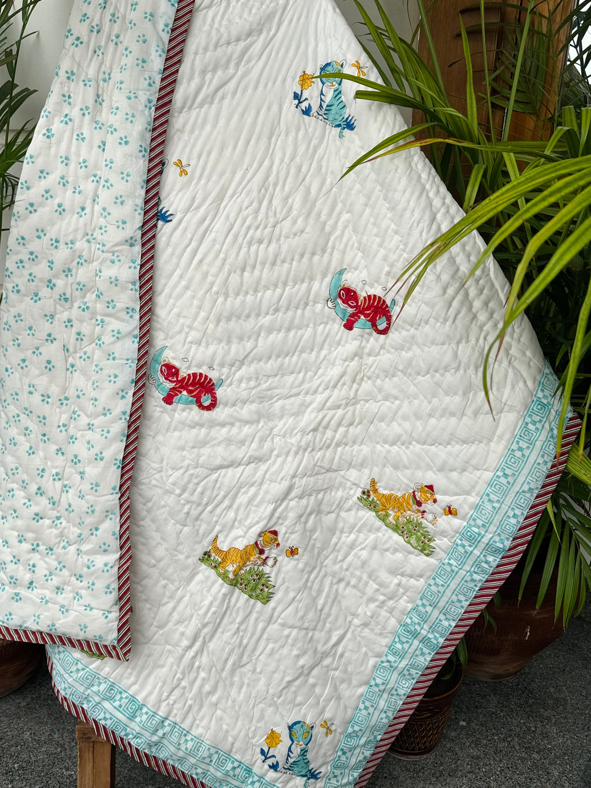 Tiger Quilt Blockprint Quilt