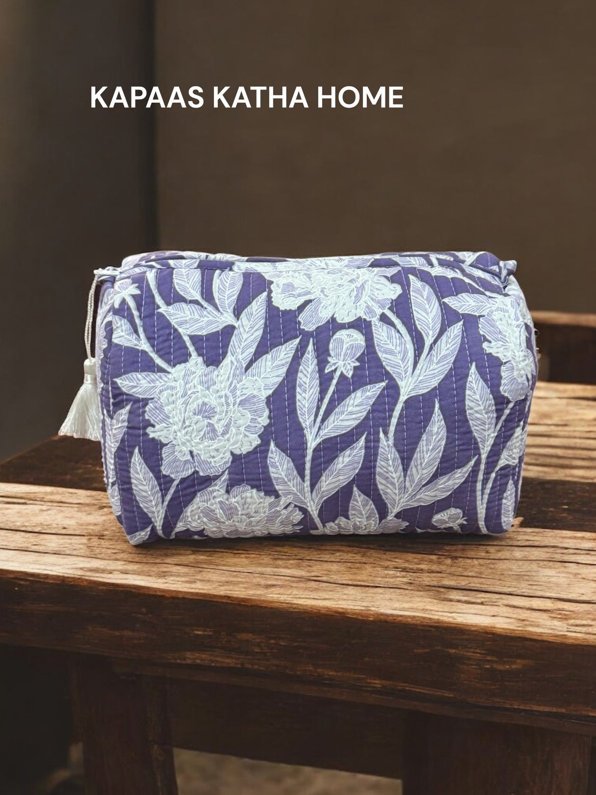 Purple Floral LARGE Pouch