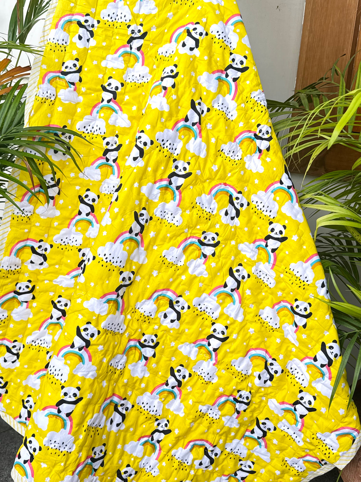 Yellow Panda Kids Quilt