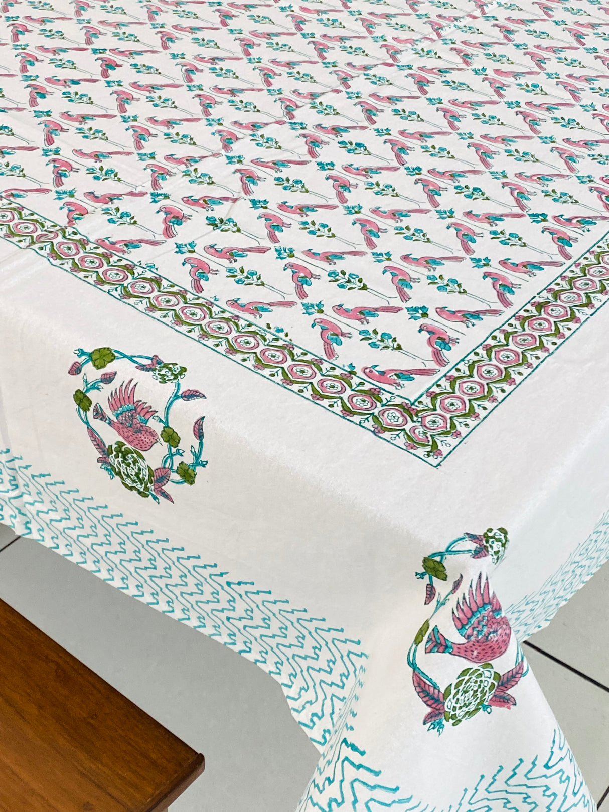 Hand Blockprinted Table Cloth 6 Seater (90*60 inches)