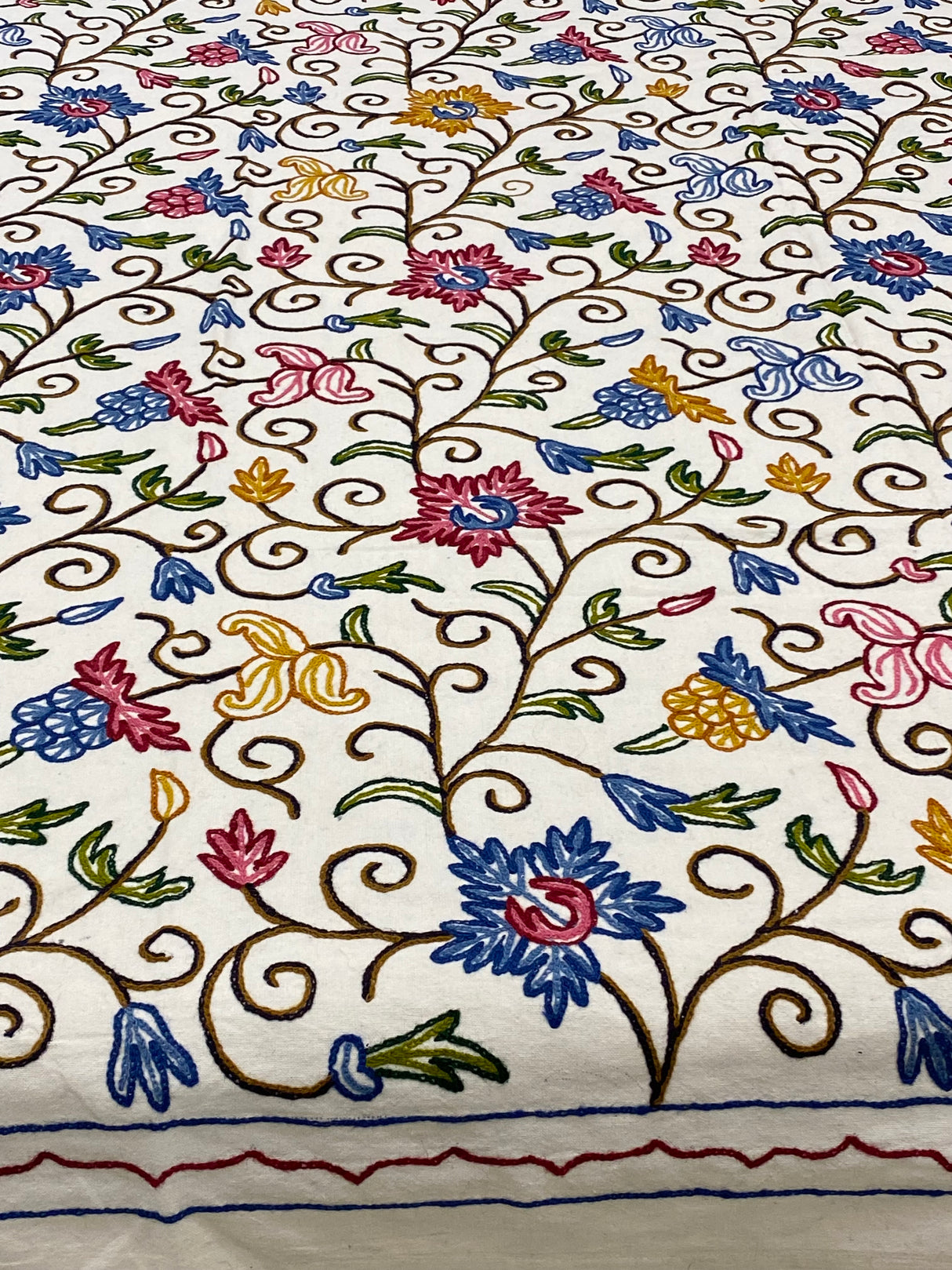 Kashmiri Embroidery Cotton Bedcover