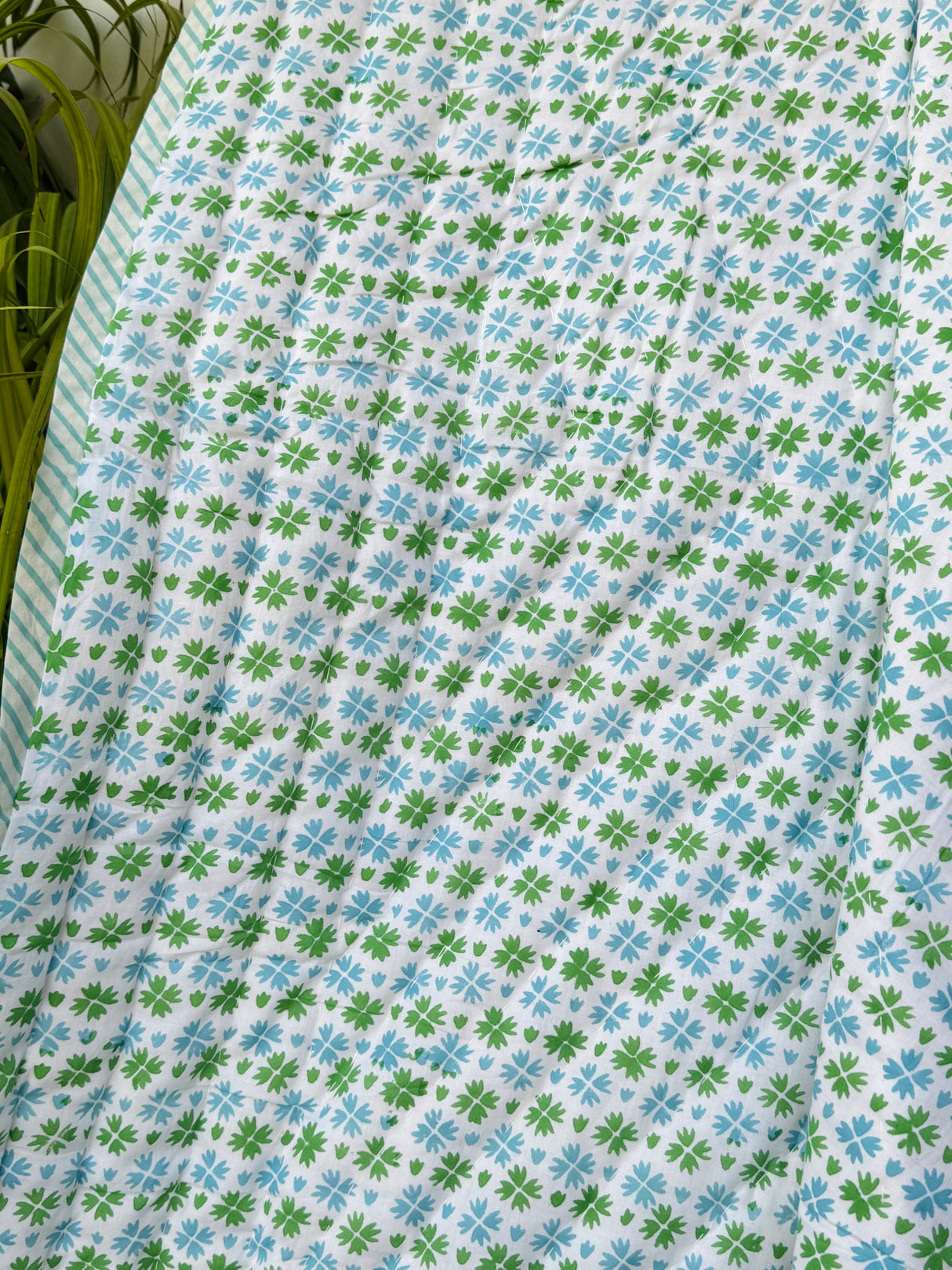 Mermaids Blockprint Kids Quilt