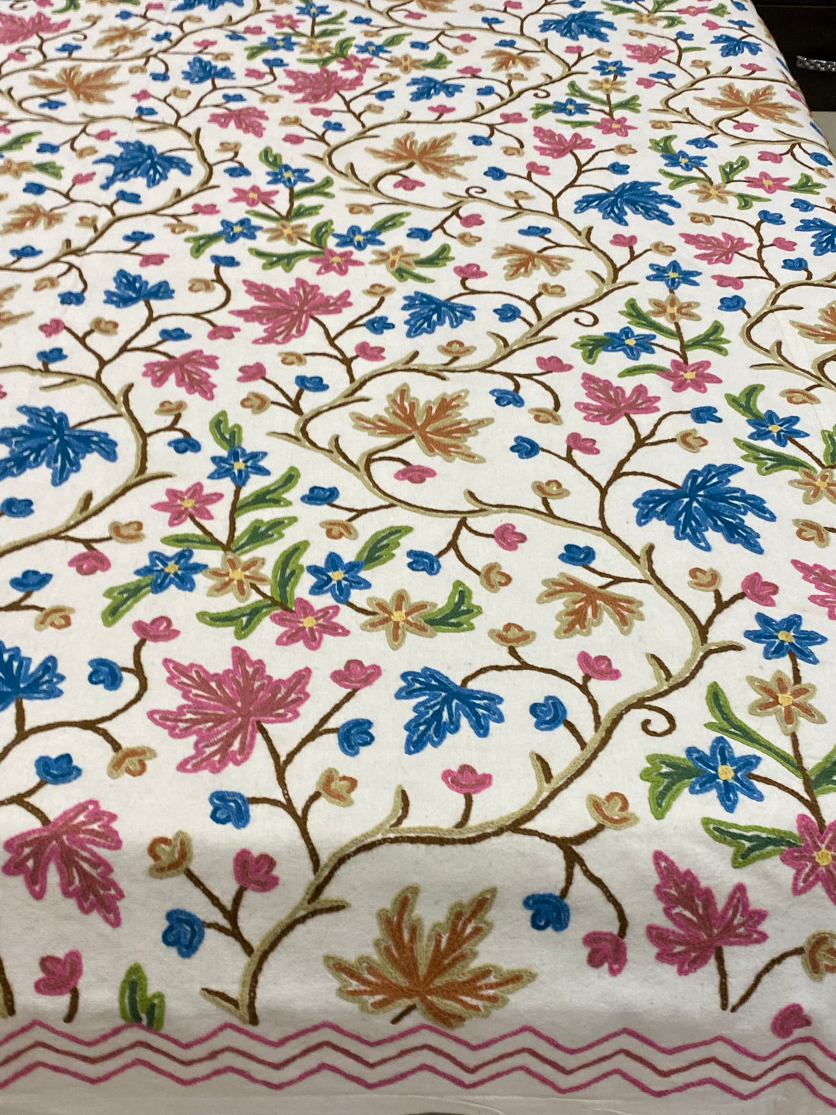 Kashmiri Embroidery Cotton Bedcover