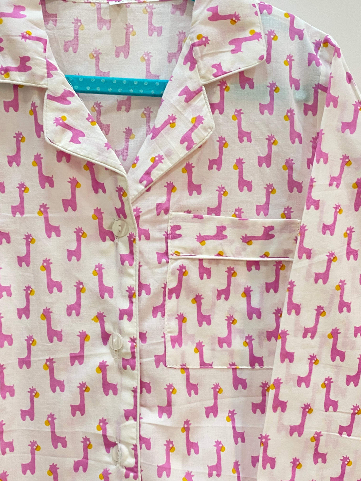 Pink Giraffe Kids Night Suit Set