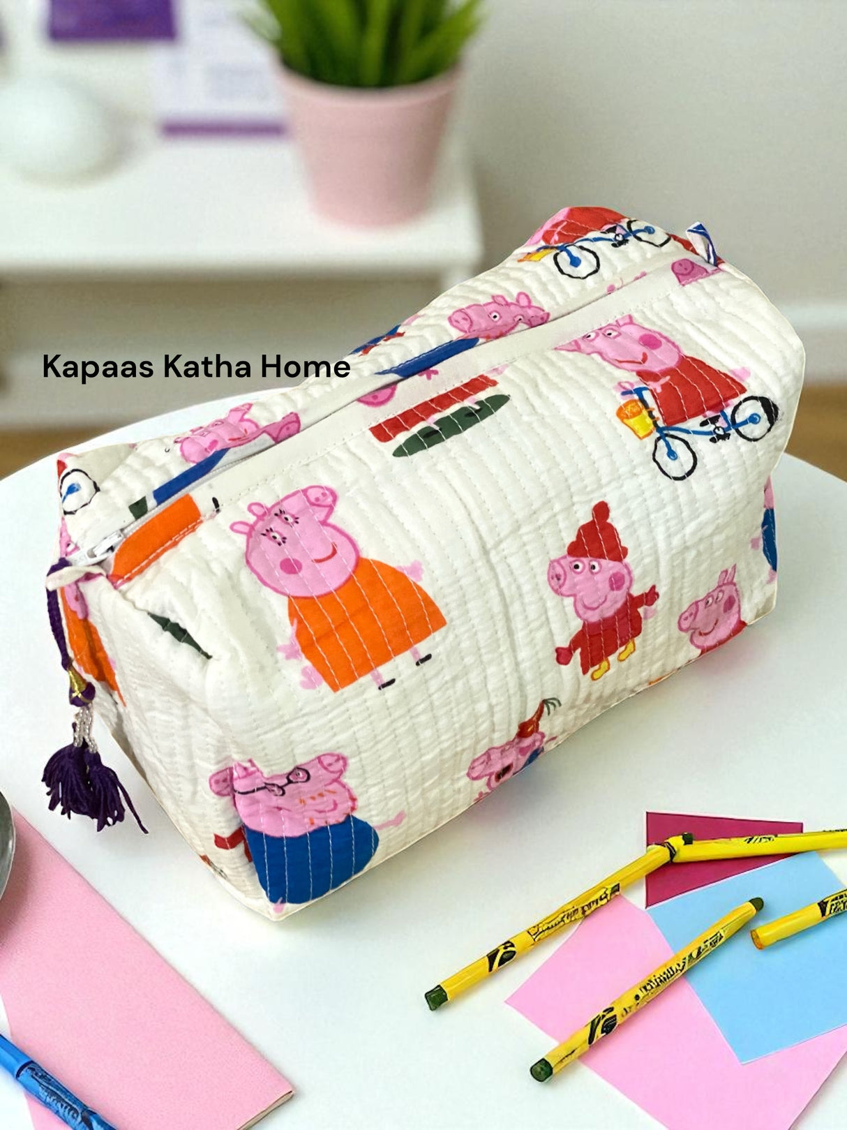 Cute Peppa Pig LARGE Pouch