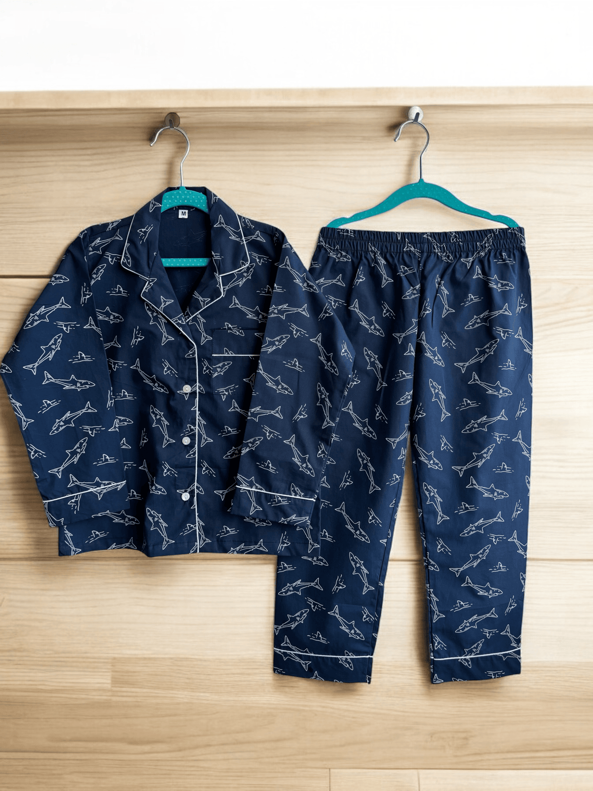 Blue Shark Kids Night Suit Set