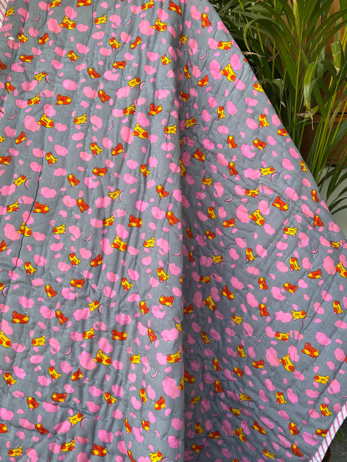 Space Theme Kids Quilt Handblock