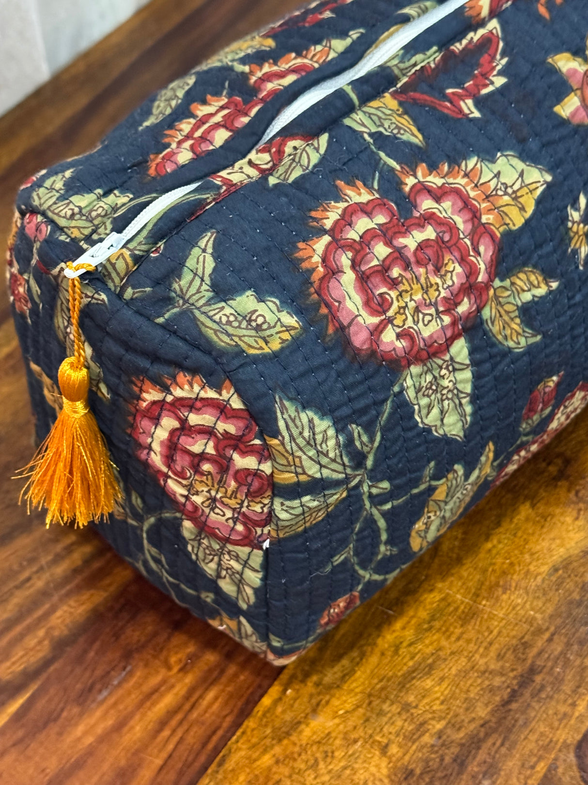 Blue Floral LARGE Pouch