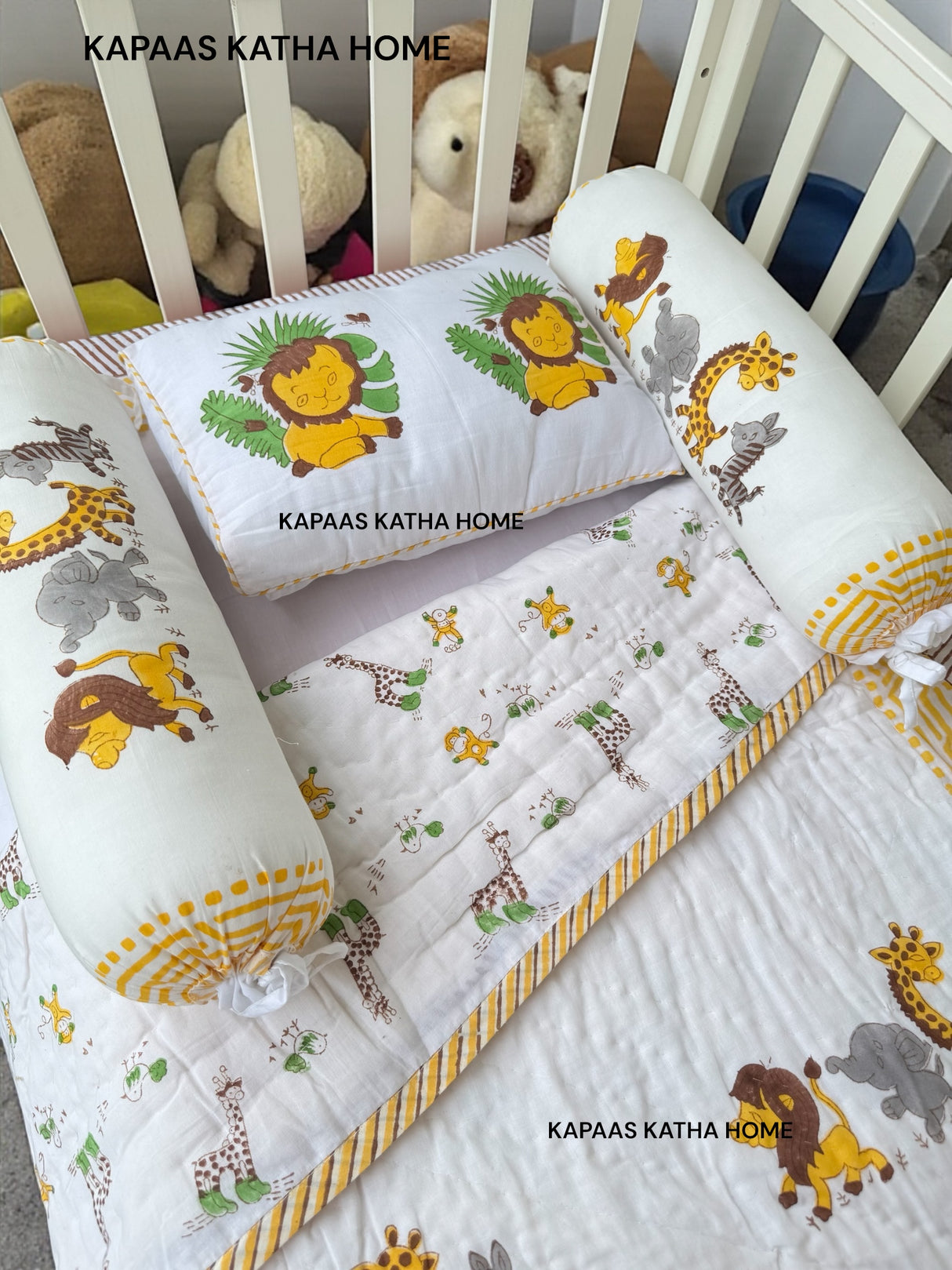 Lion King- Baby Cot Bedding (cot sheet, quilt, pillow, bolsters)