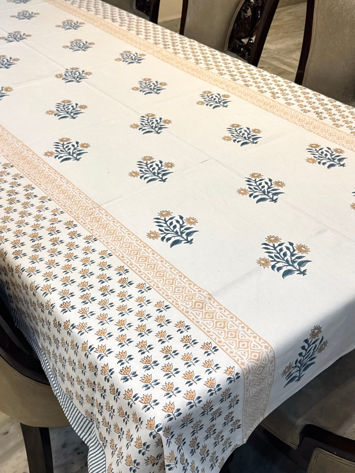 Blockprint Table Cloth 8 Seater (108*60 inches)