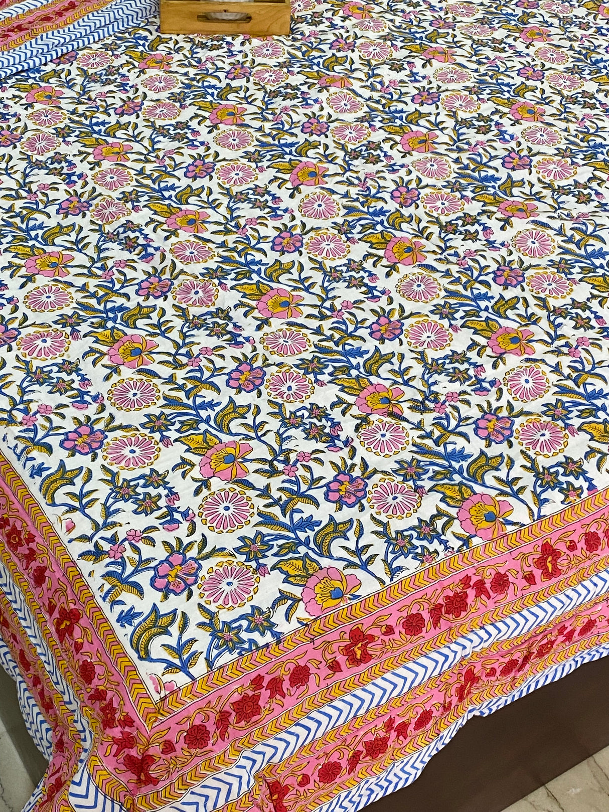 HandBlock Printed Mulmul Reversible Quilt