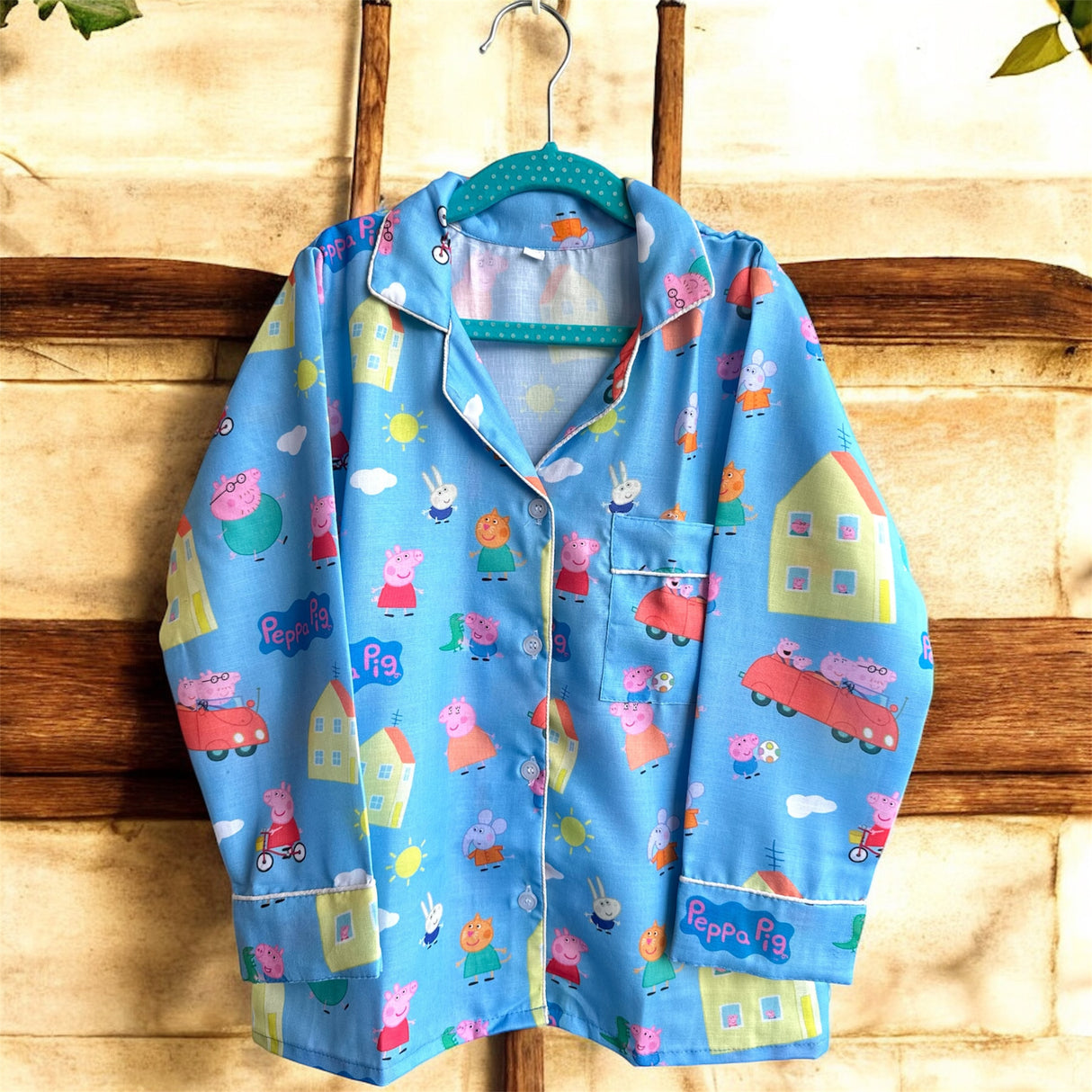 Blue Peppa Pig Family Kids Night Suit Set
