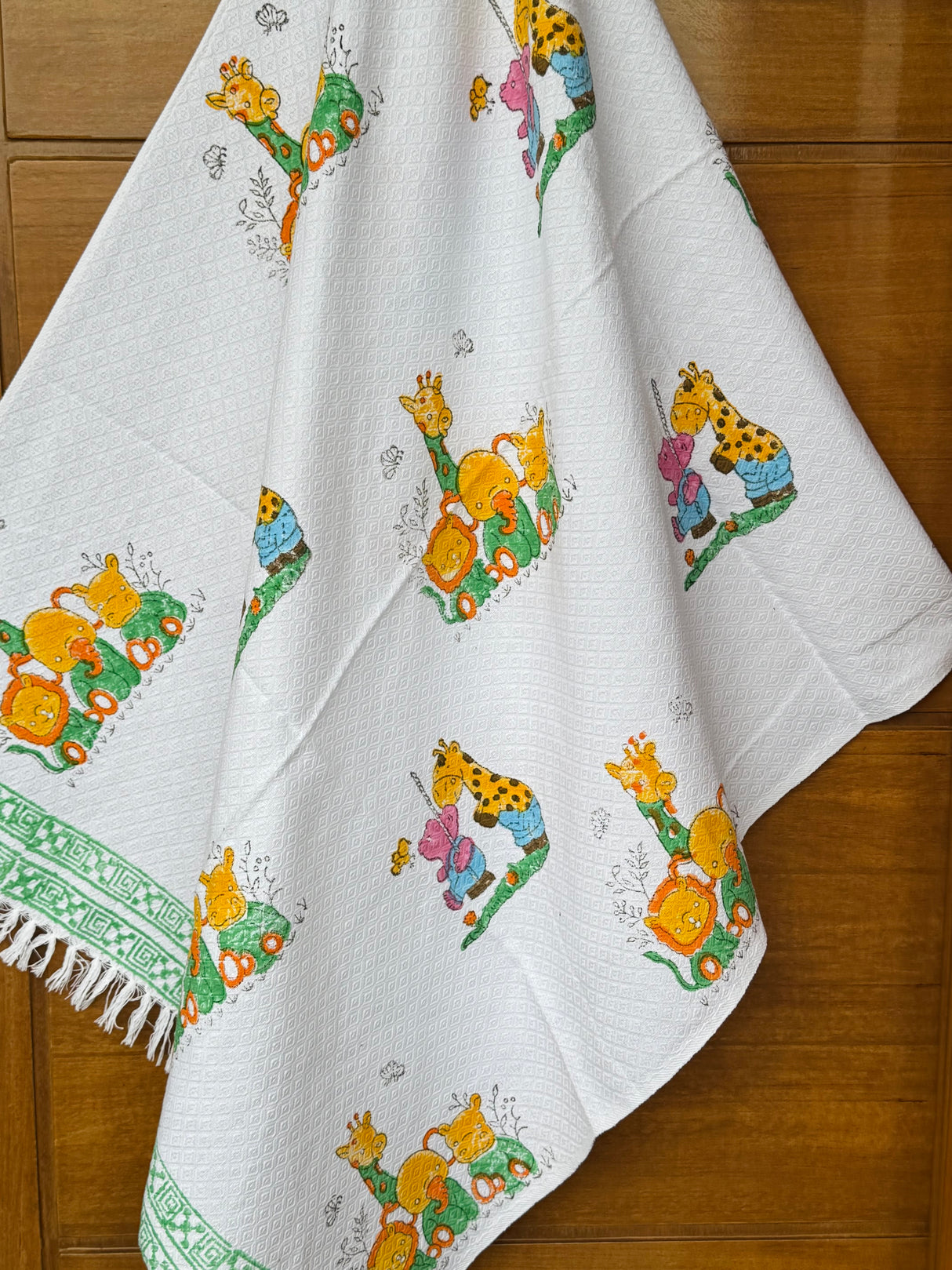 Madagascar Anumals Blockprint Kids Towel – Cotton Jacquard Weave