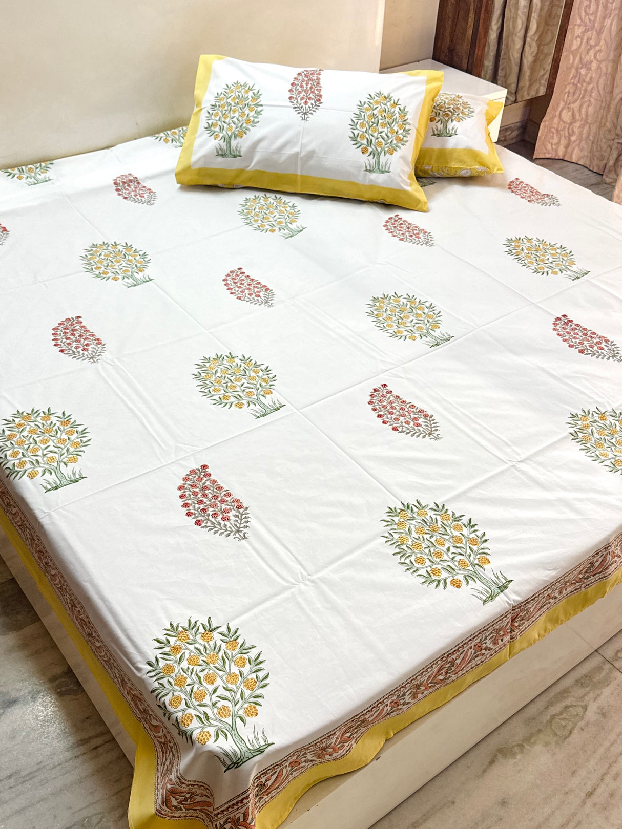 Blockprint Cotton Bedsheet