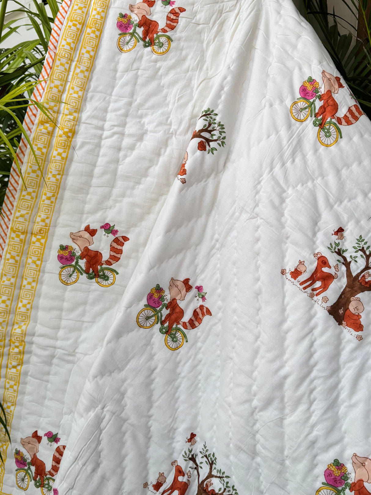 Dots and Fox Kids Quilt Blockprint