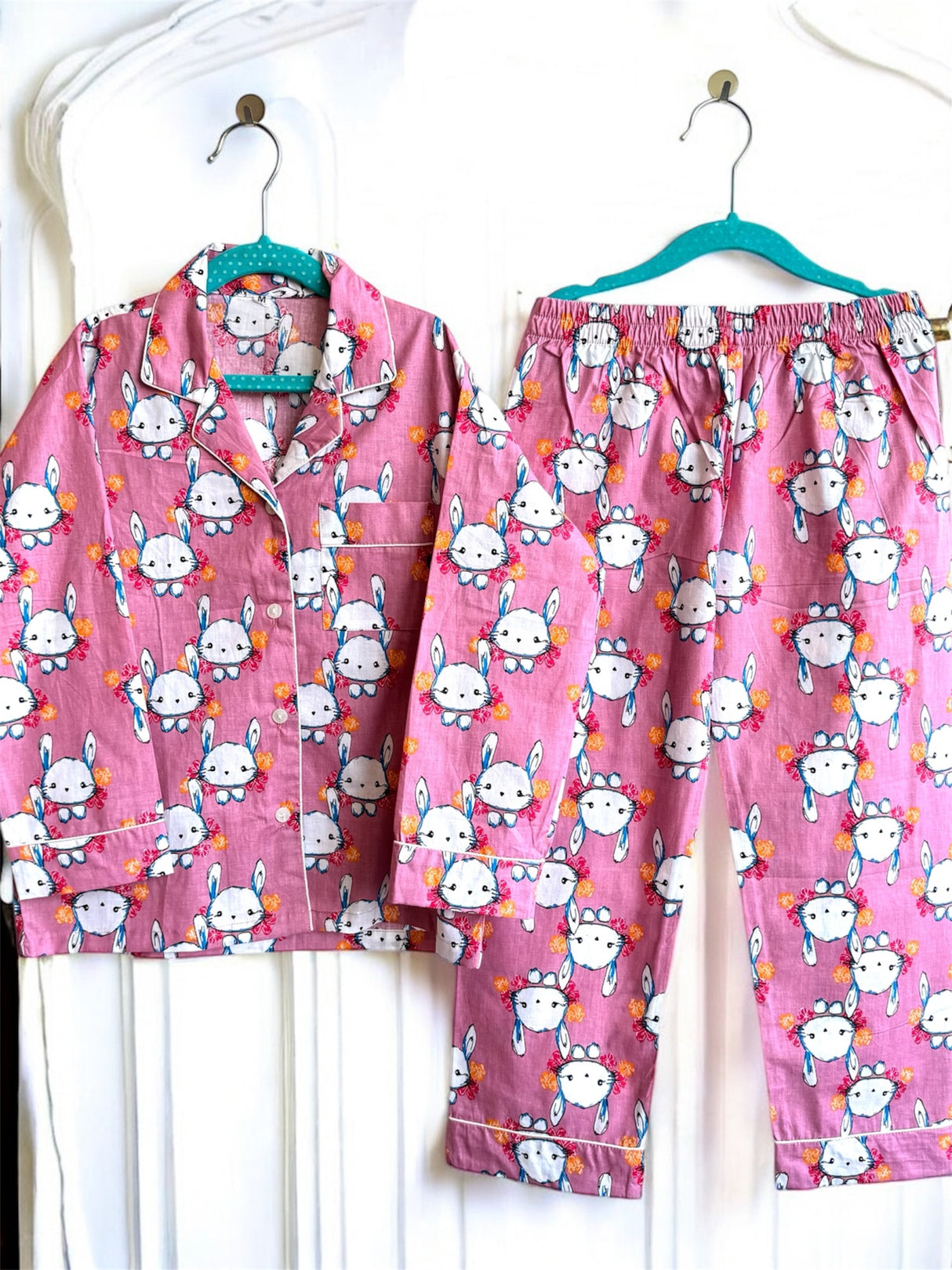 Pink Bunny Kids Night Suit Set