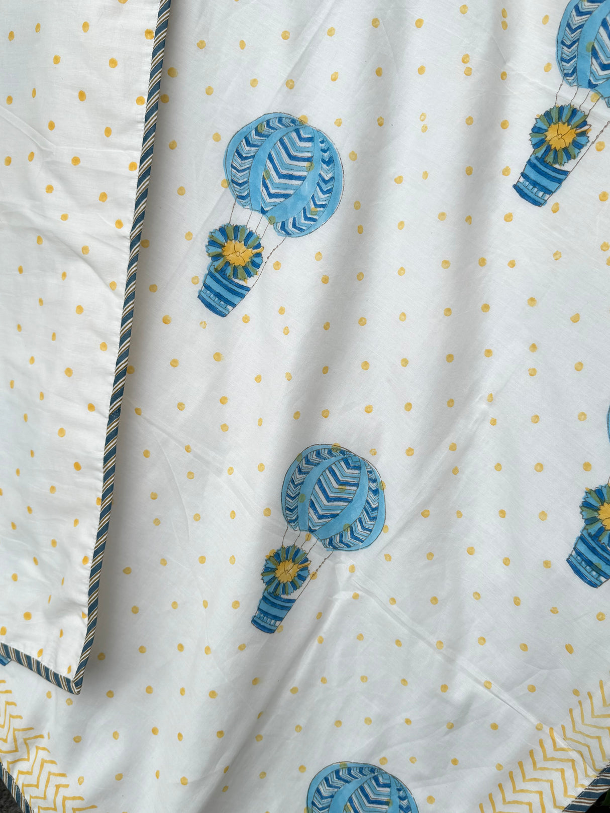 Hot Air Balloon Layered Kids Blanket