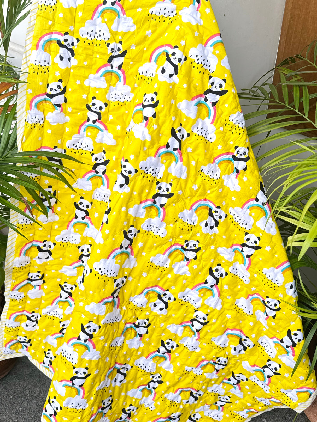 Yellow Panda Kids Quilt