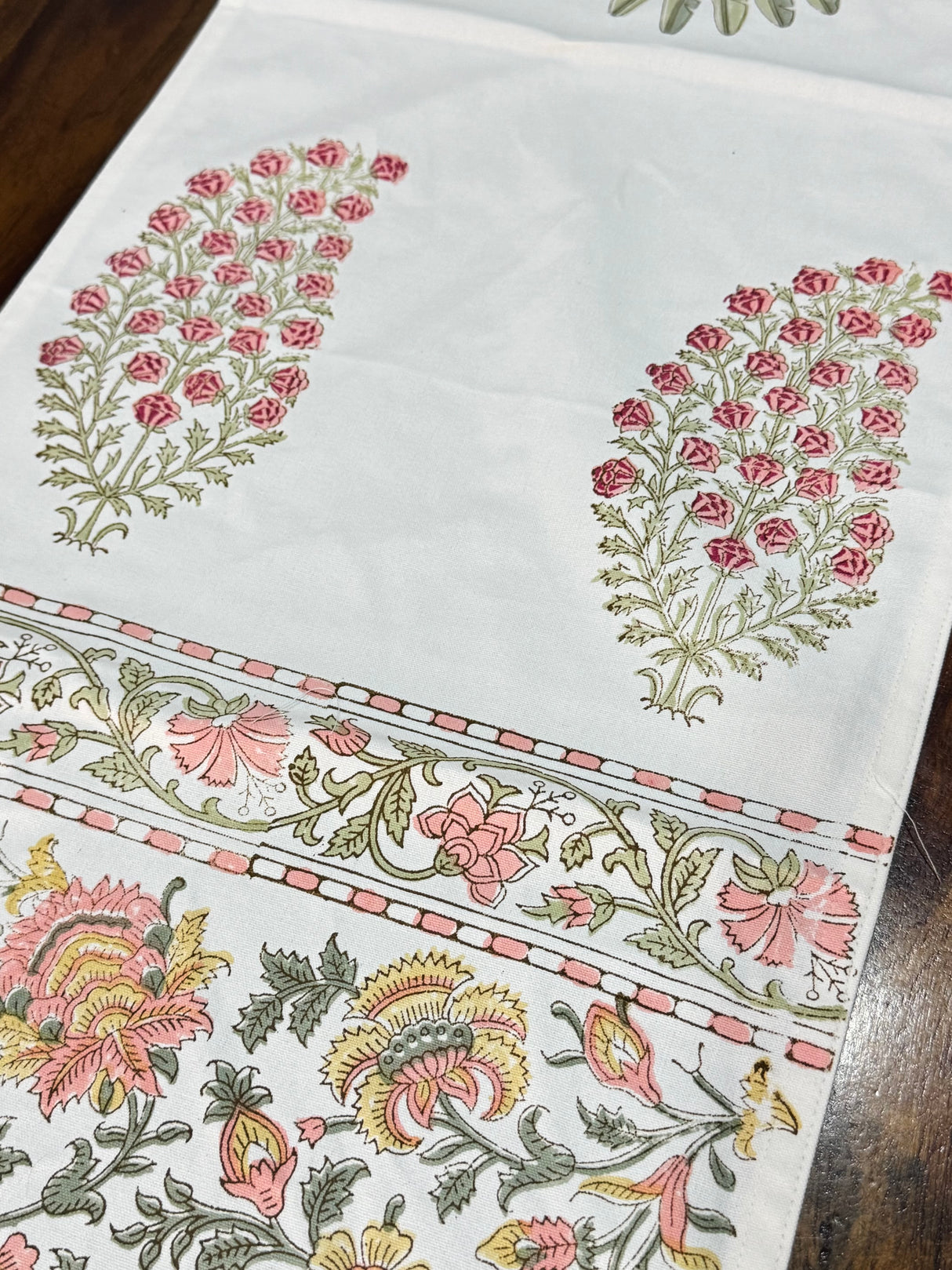 Blockprint Cotton Table Runner