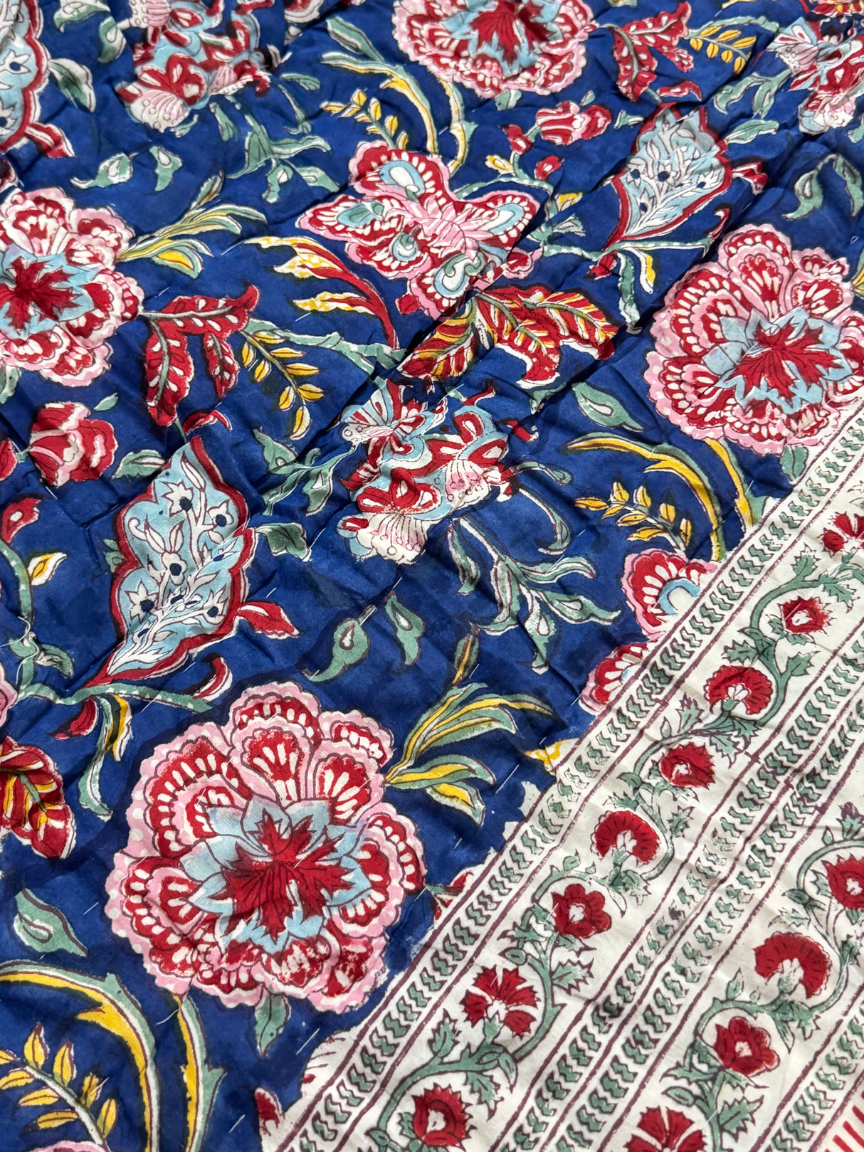 Blockprint Bedsheet & Quilt Set