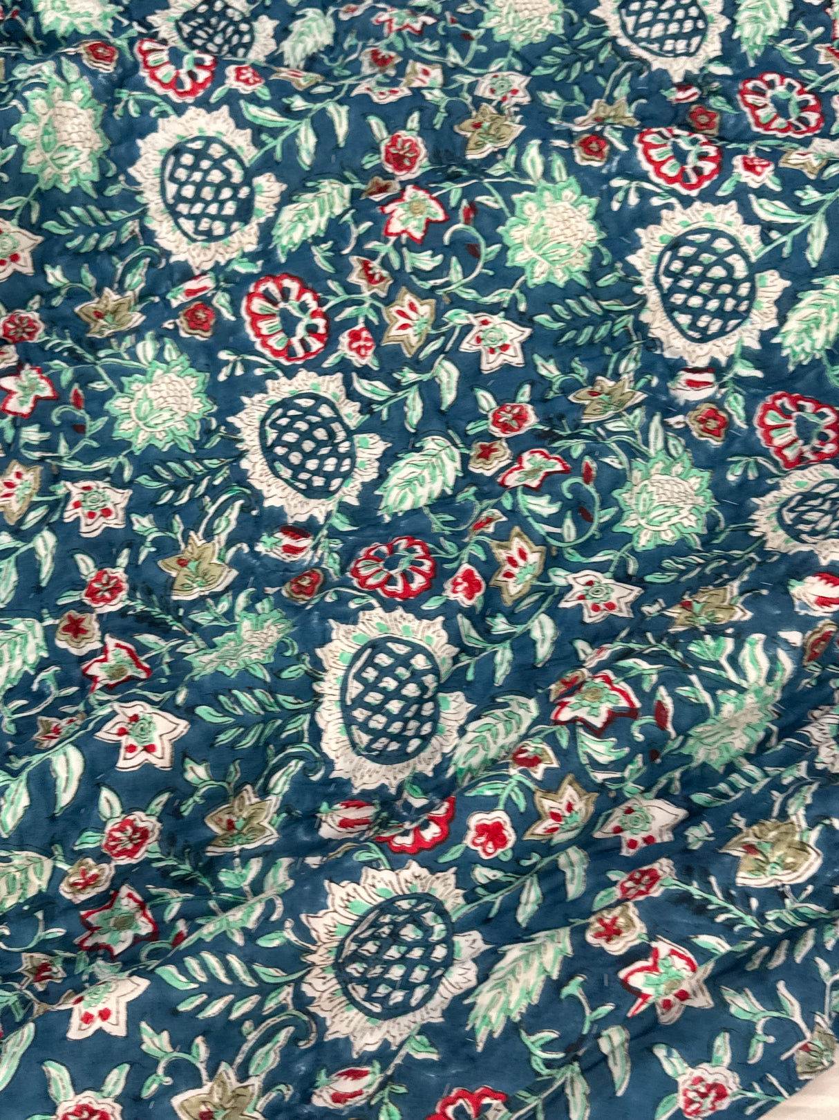 HandBlock Printed Mulmul Reversible Quilt