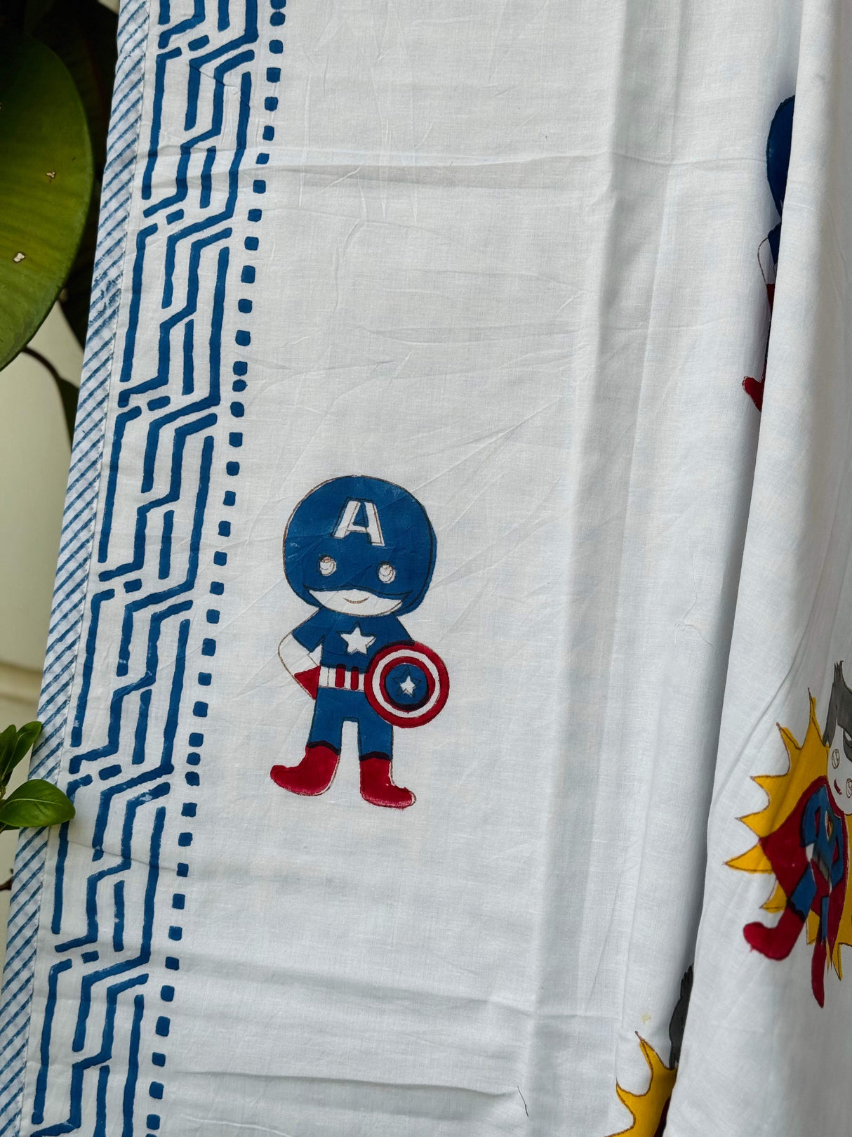 Super Heroes- Baby Cot Bedding (cot sheet, dohar, pillowcase)