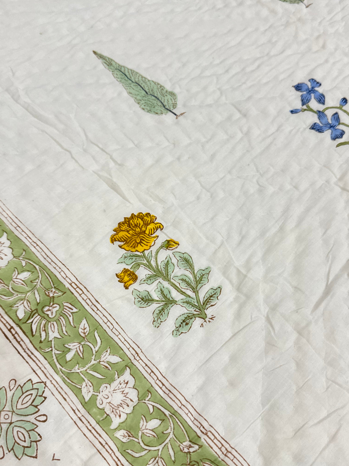 HandBlock Printed Mulmul Reversible Quilt