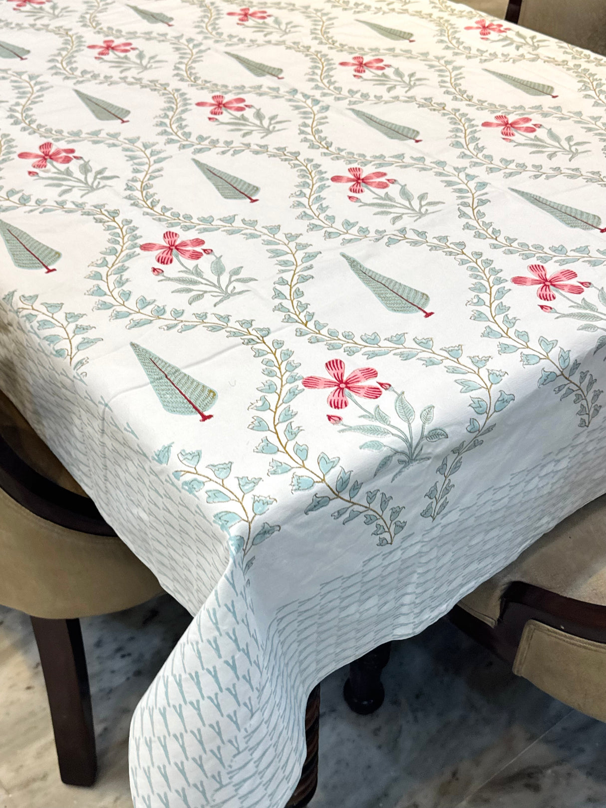 Blockprint Table Cloth 8 Seater (108*60 inches)
