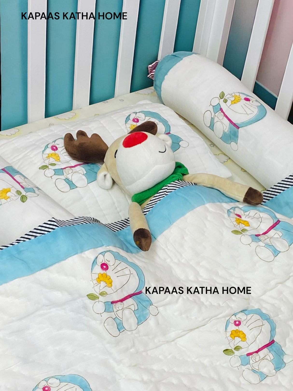 Doraemon- Baby Cot Bedding (quilt, pillow, bolsters)