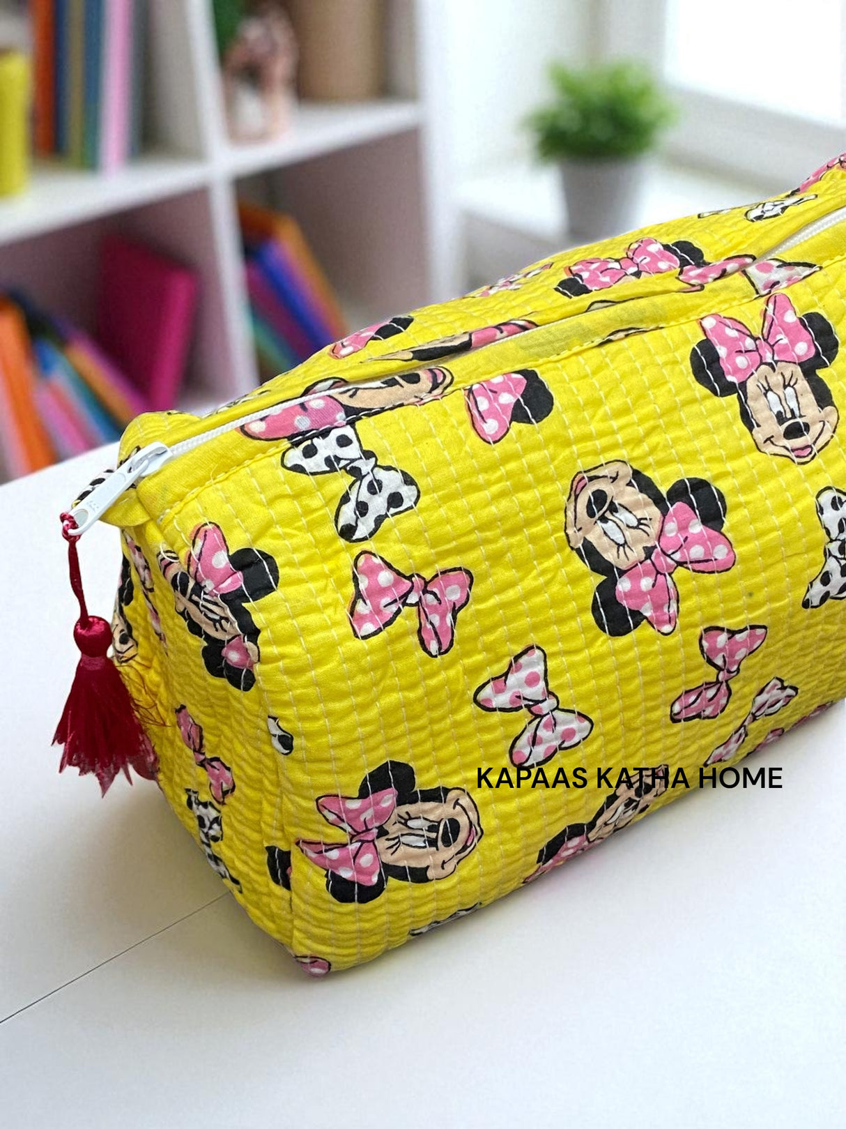 Yellow Minnie Mouse LARGE Pouch