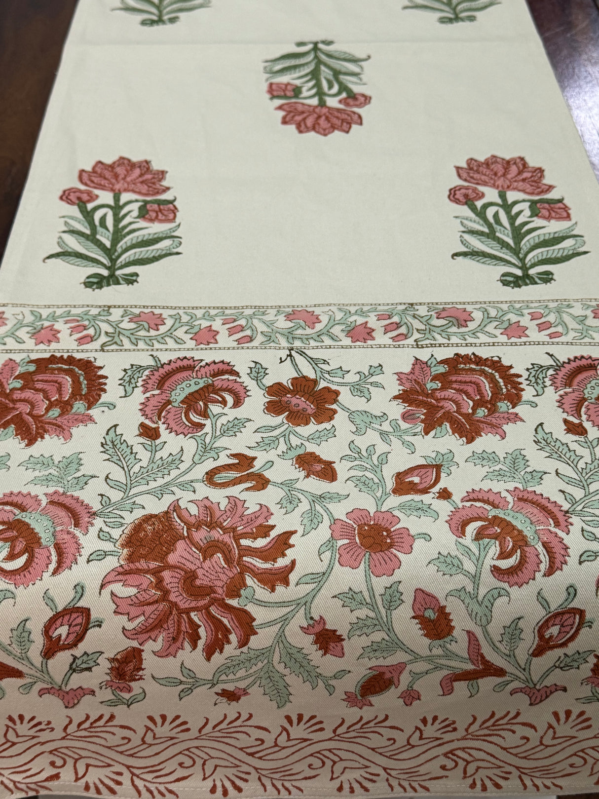 Blockprint Cotton Table Runner