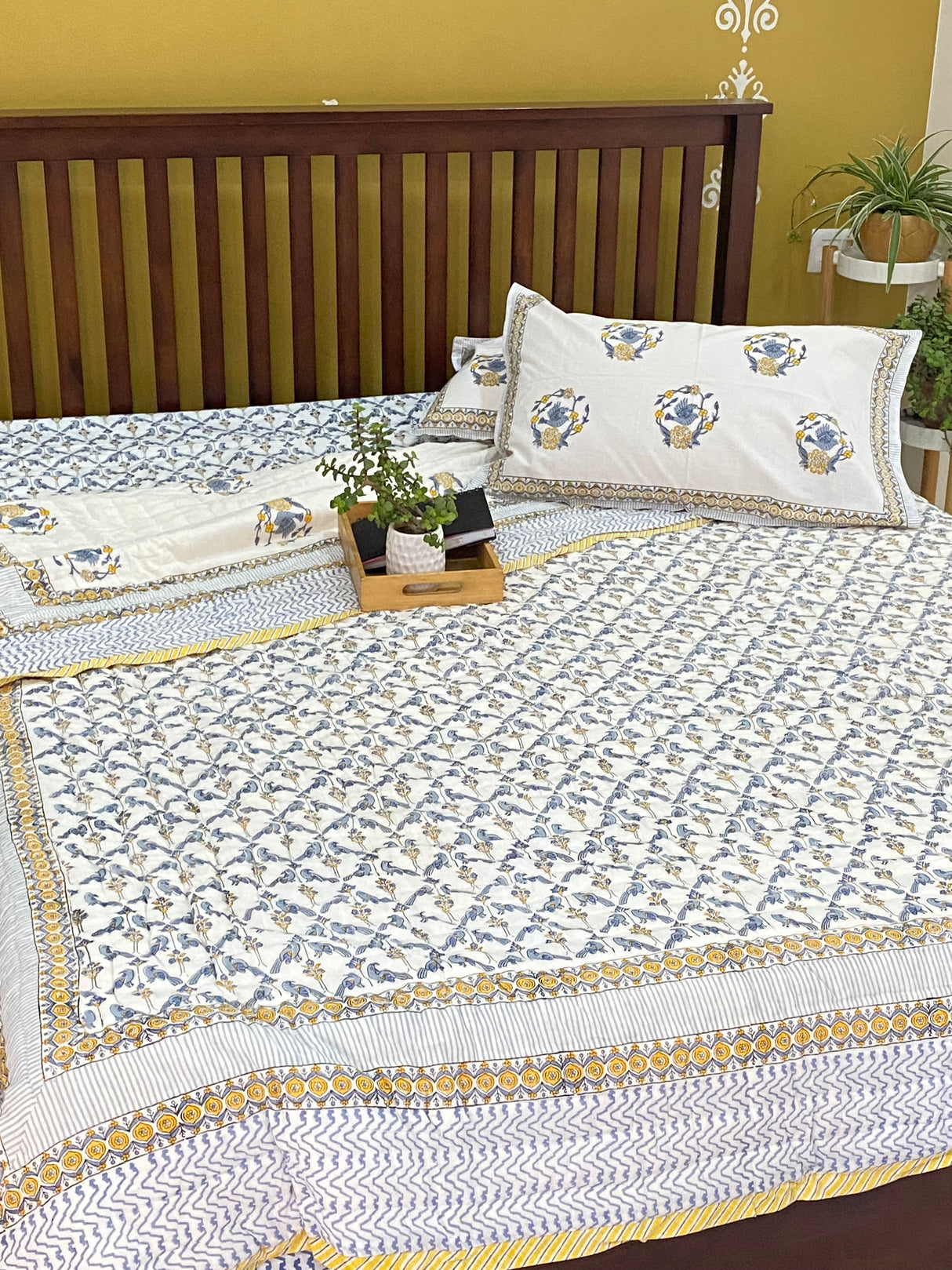 HandBlock Printed Mulmul Reversible Quilt