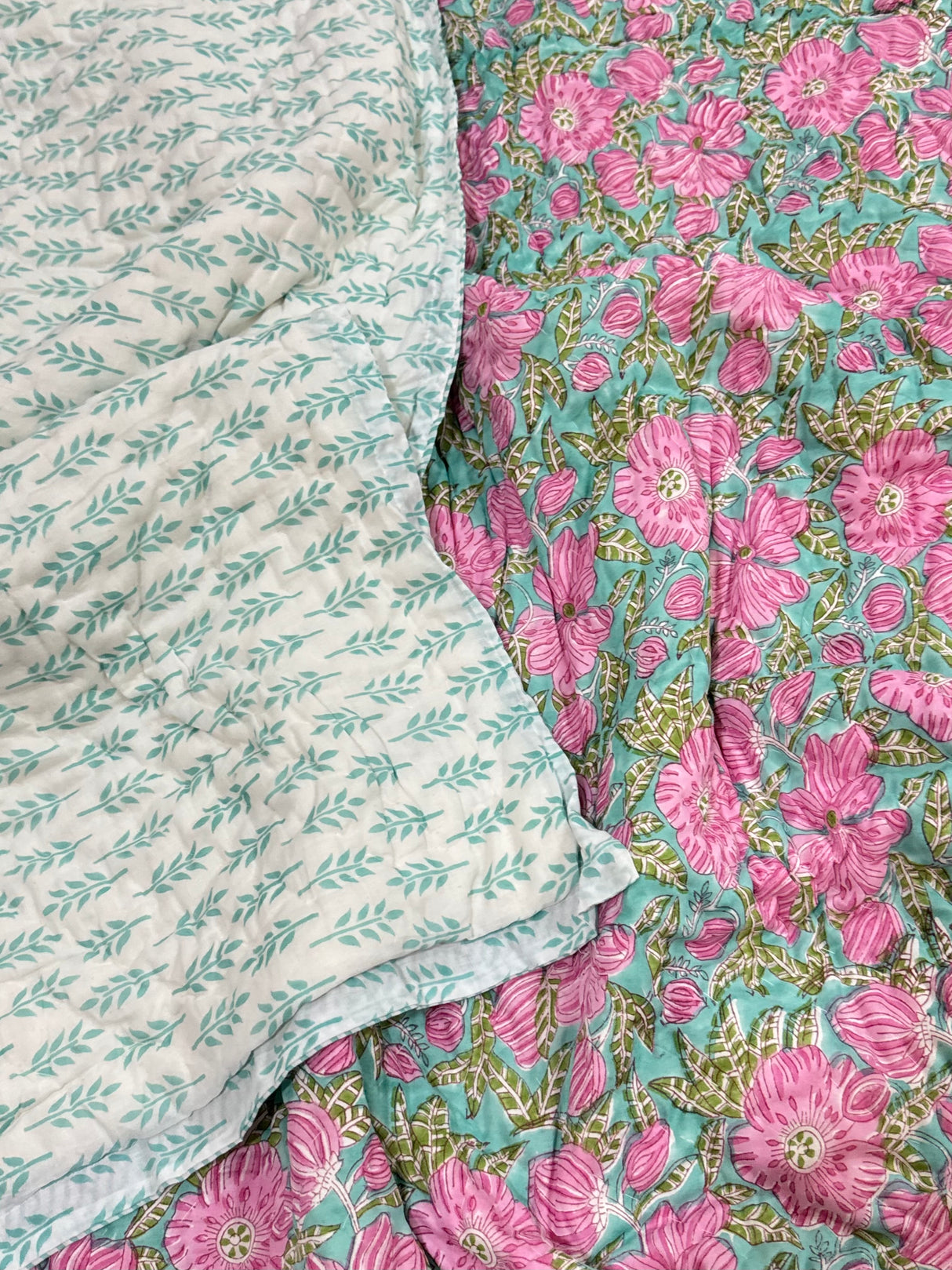 Blockprint Bedsheet & Quilt Set