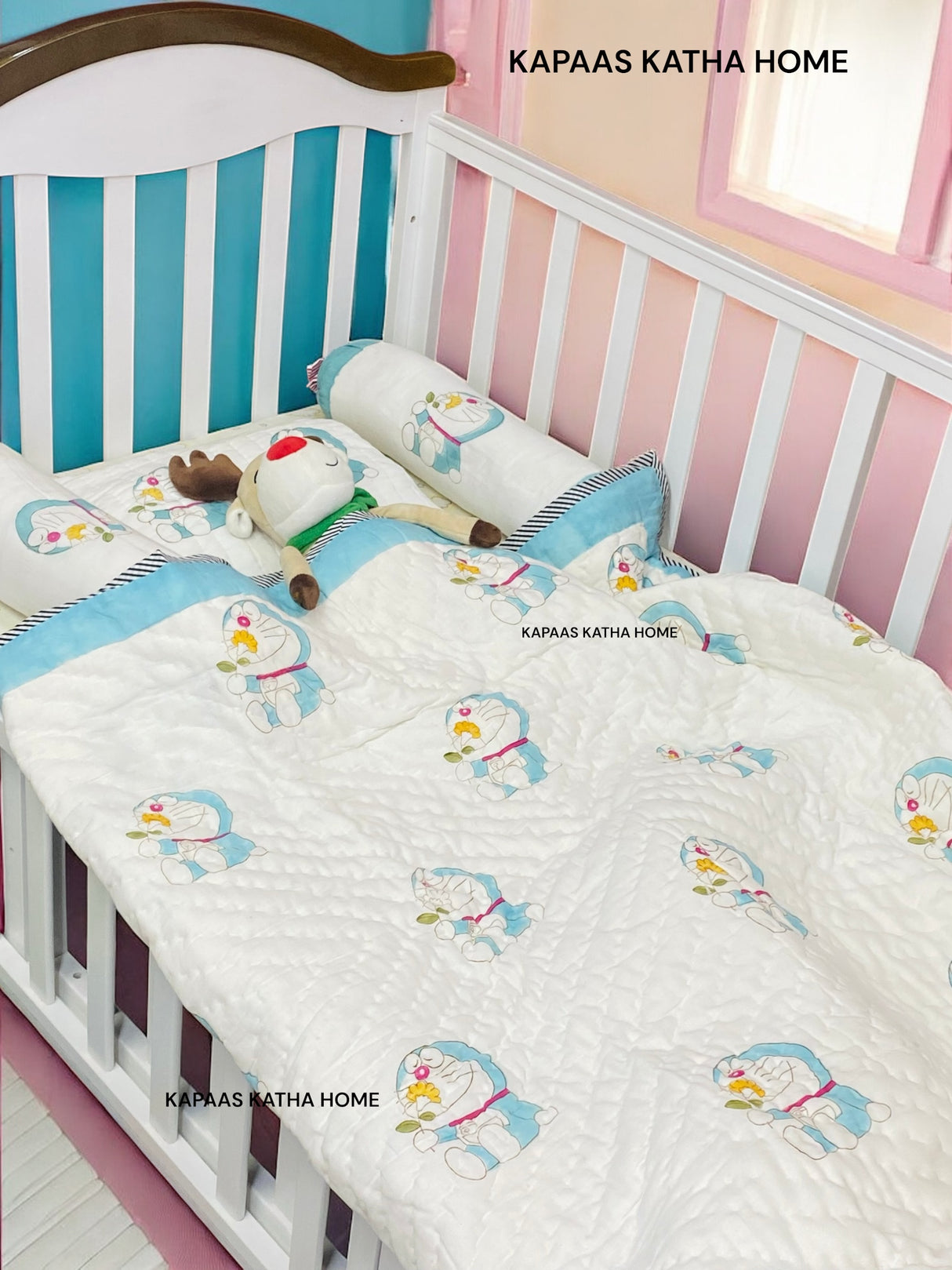 Doraemon- Baby Cot Bedding (quilt, pillow, bolsters)
