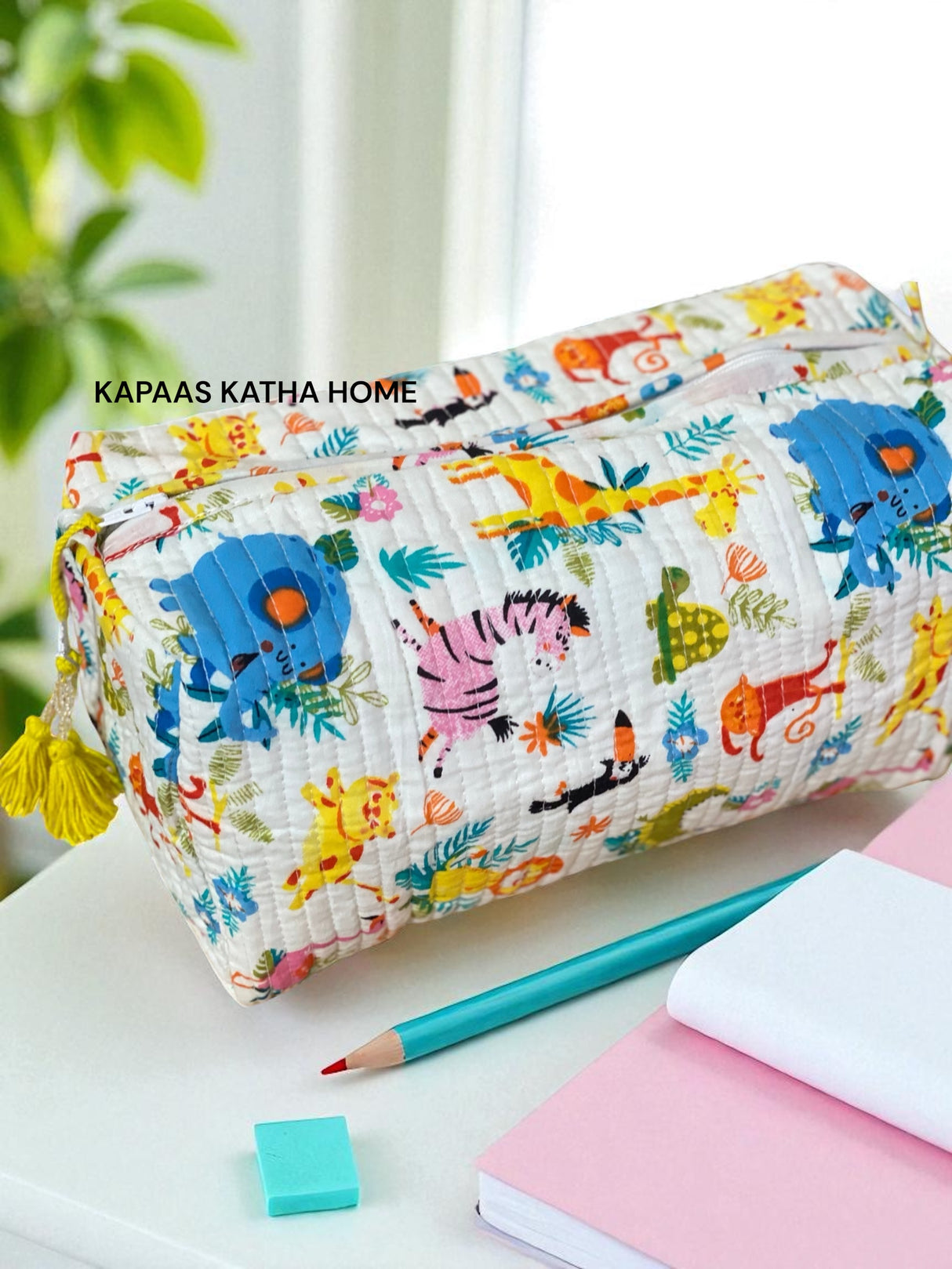 Jungle Animals LARGE Pouch