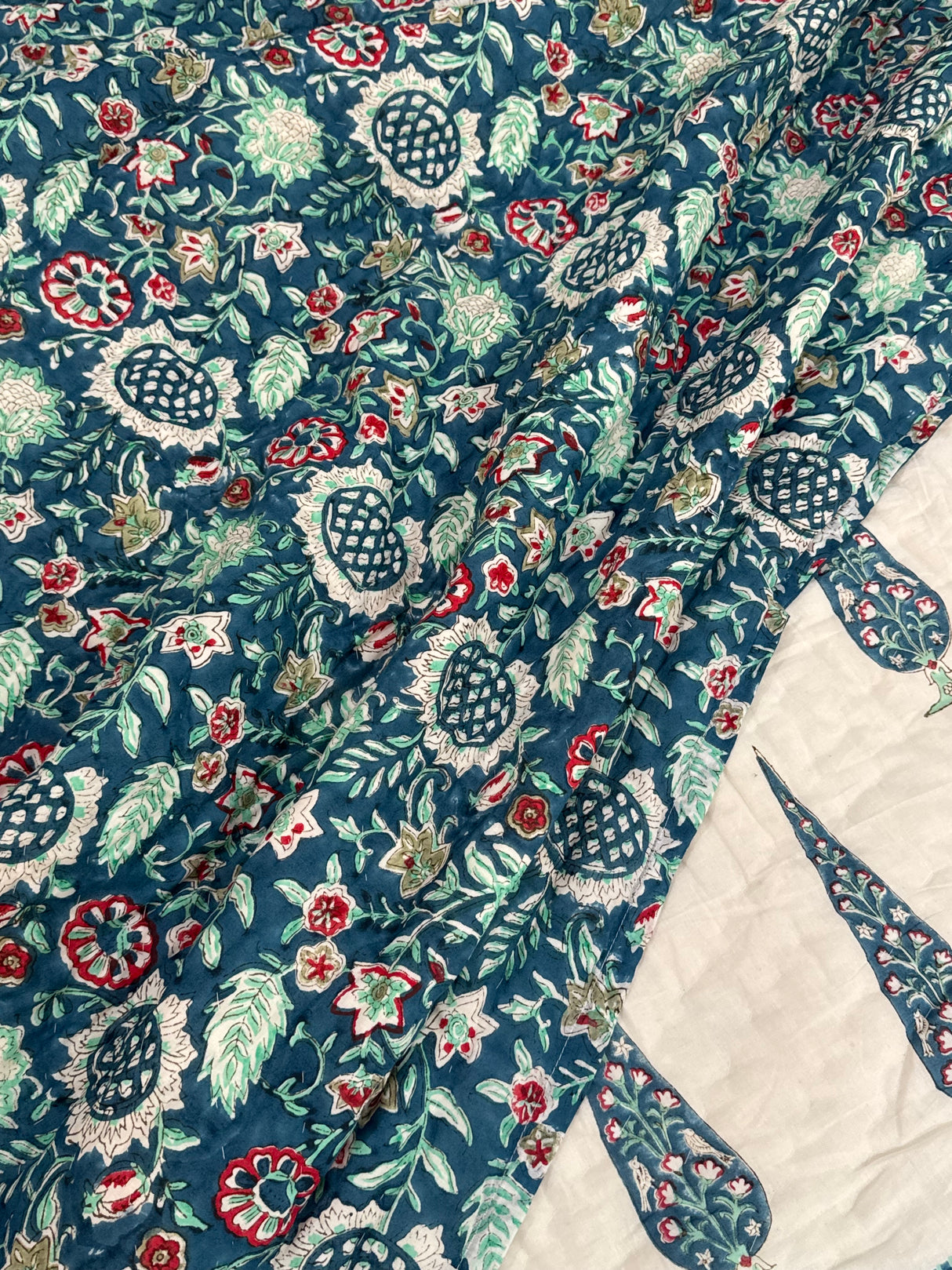 HandBlock Printed Mulmul Reversible Quilt