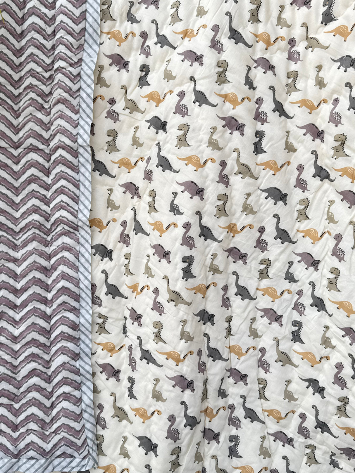 Dinosaur Chevron Kids Quilt