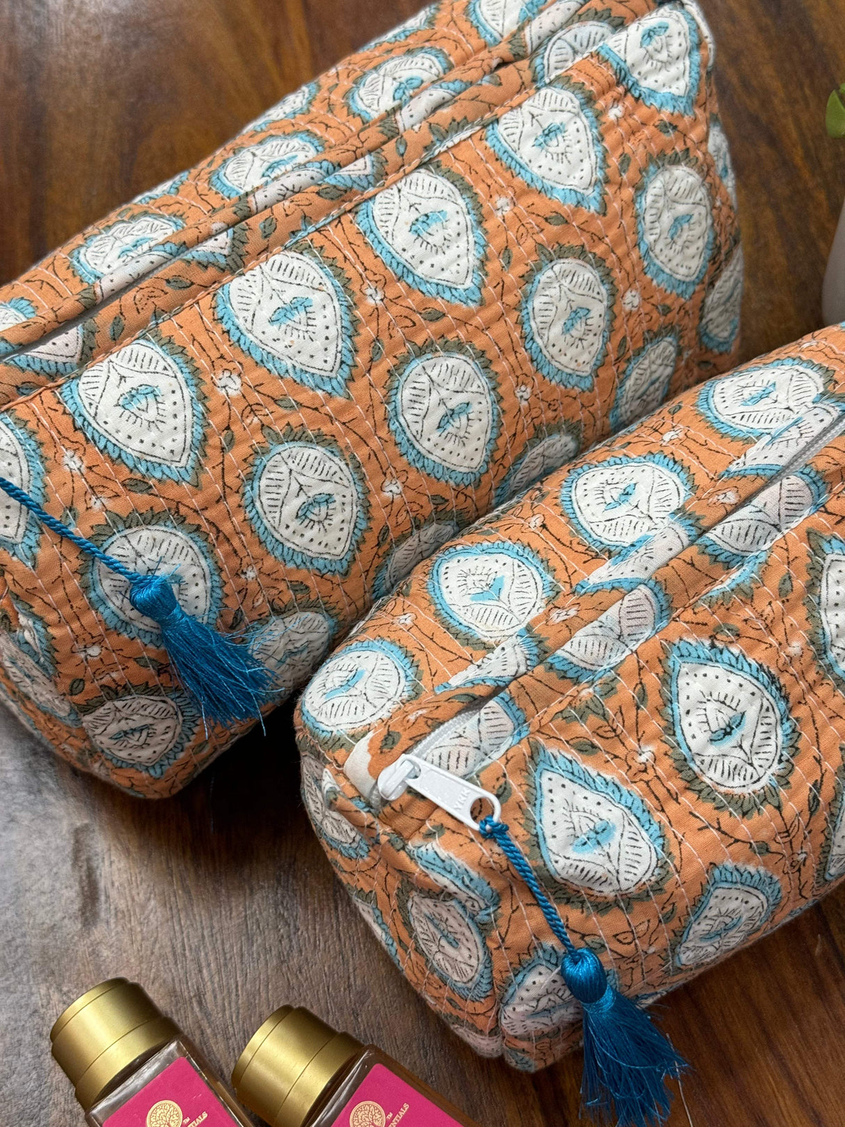 Elegant Motifs Set of 2 Pouches (medium and small)