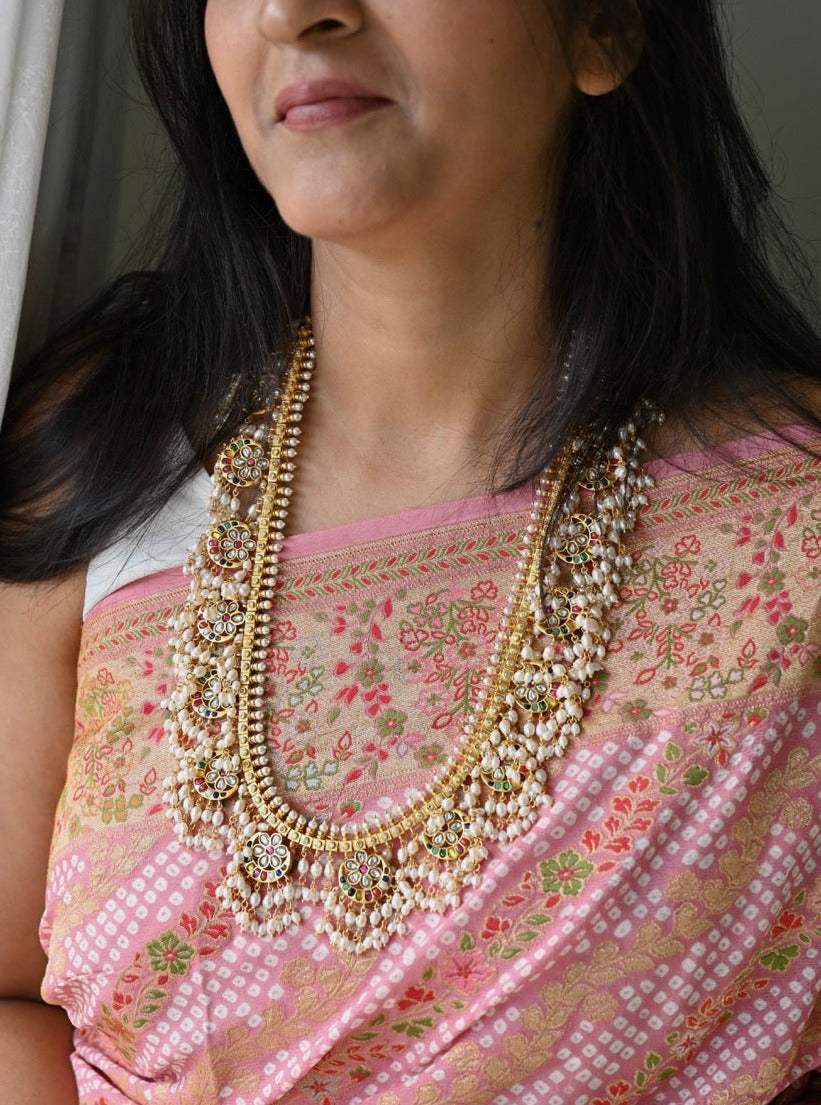 Amrutha Haaram - Handcrafted 92.5 Silver Gutta Pusalu