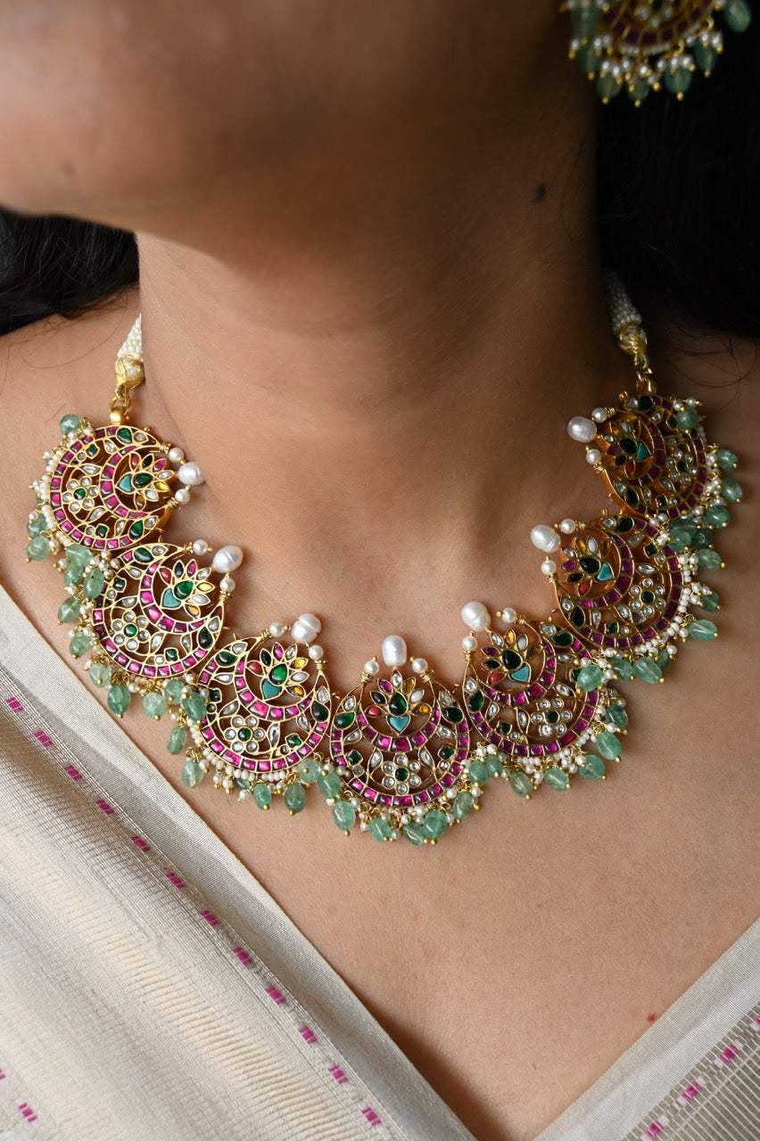 Chandrika Kundan Silver Choker Set