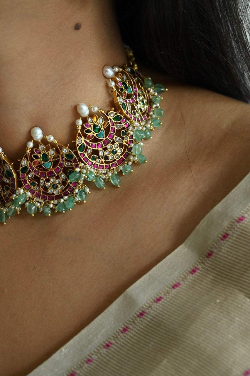 Chandrika Kundan Silver Choker Set