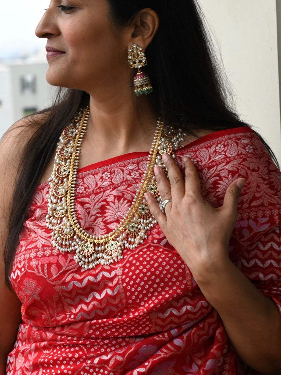 Echoes of the Deccan - Handcrafted 92.5 Silver Gutta Pusalu and Jhumka Earrings