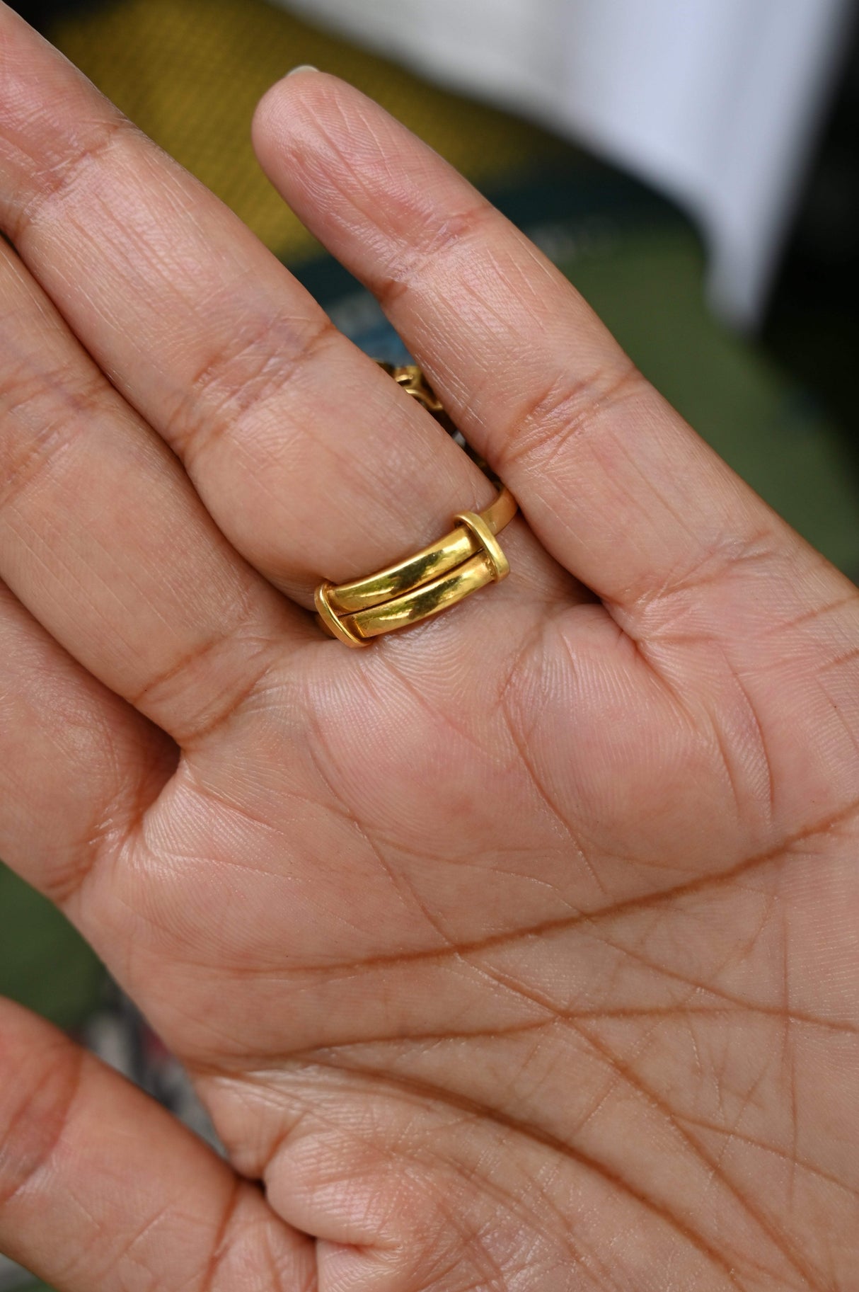 Mughal Muse Handcrafted Adjustable 92.5 Silver Ring with Moissanite polki and Green Onyx Doublet